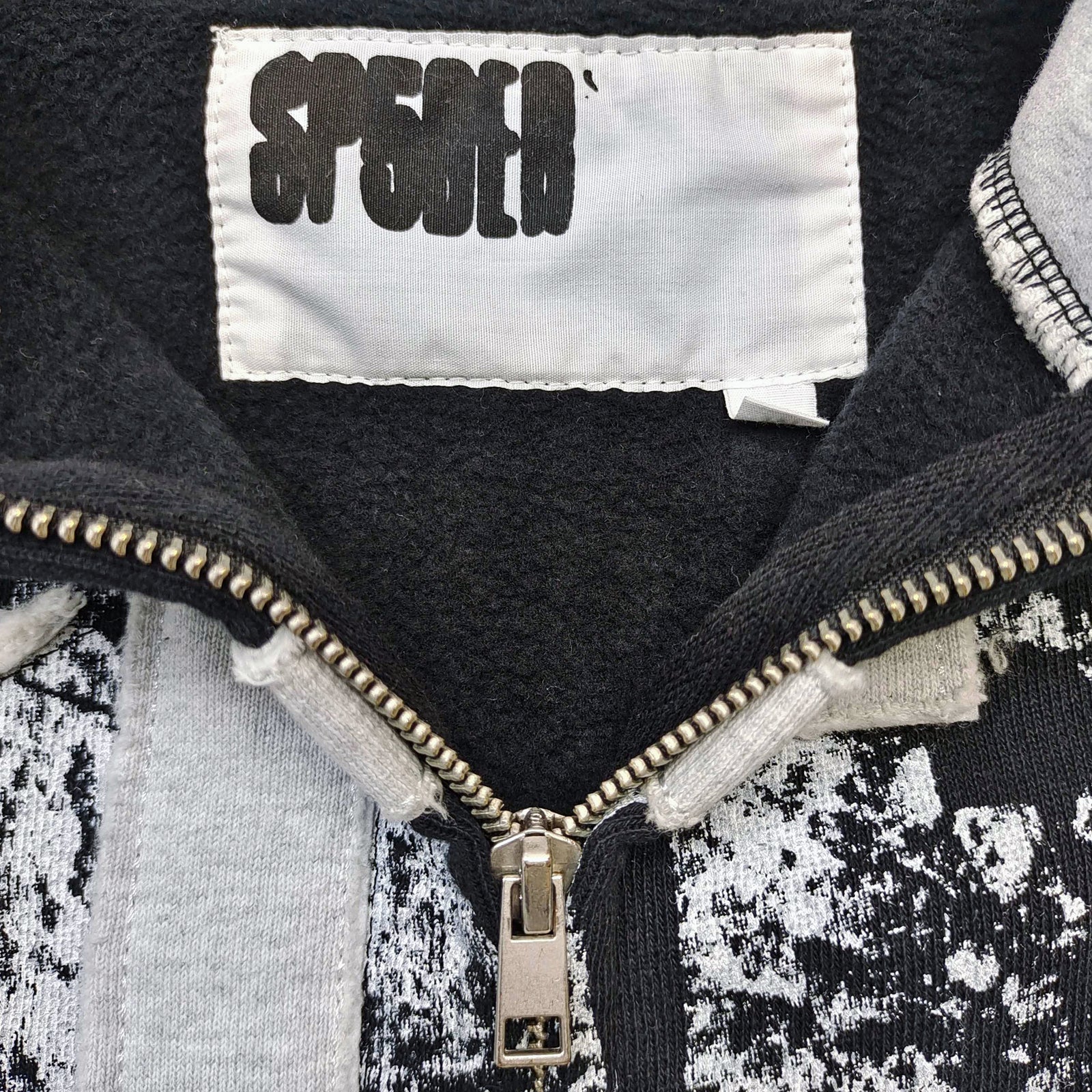 TRIPLE 5 STITCH FULL ZIP HOODIE SWEATSHIRT BLACK