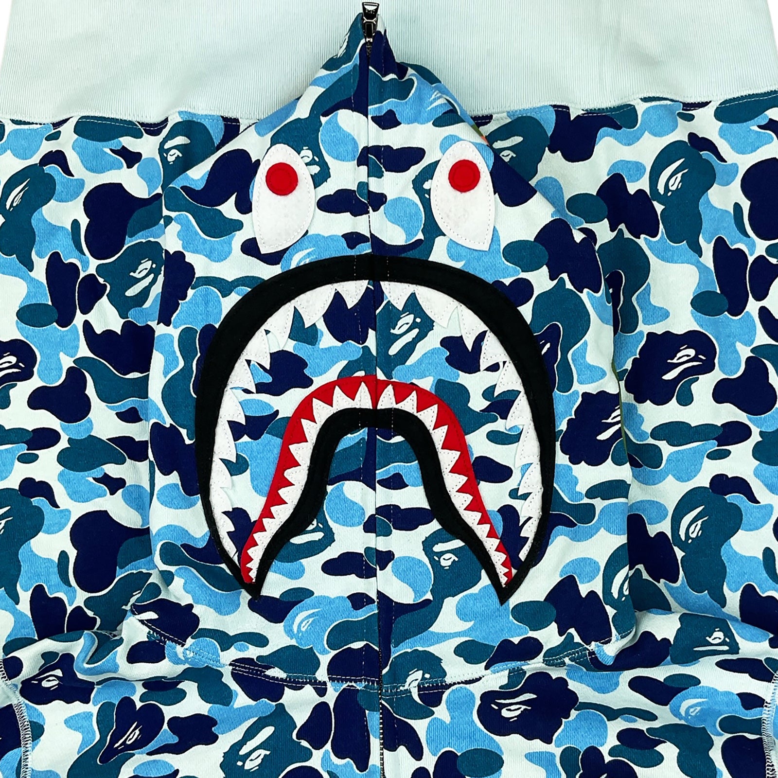 ABC CAMO SHARK WGM HOODIE SWEATSHIRT BLUE | A BATHING APE