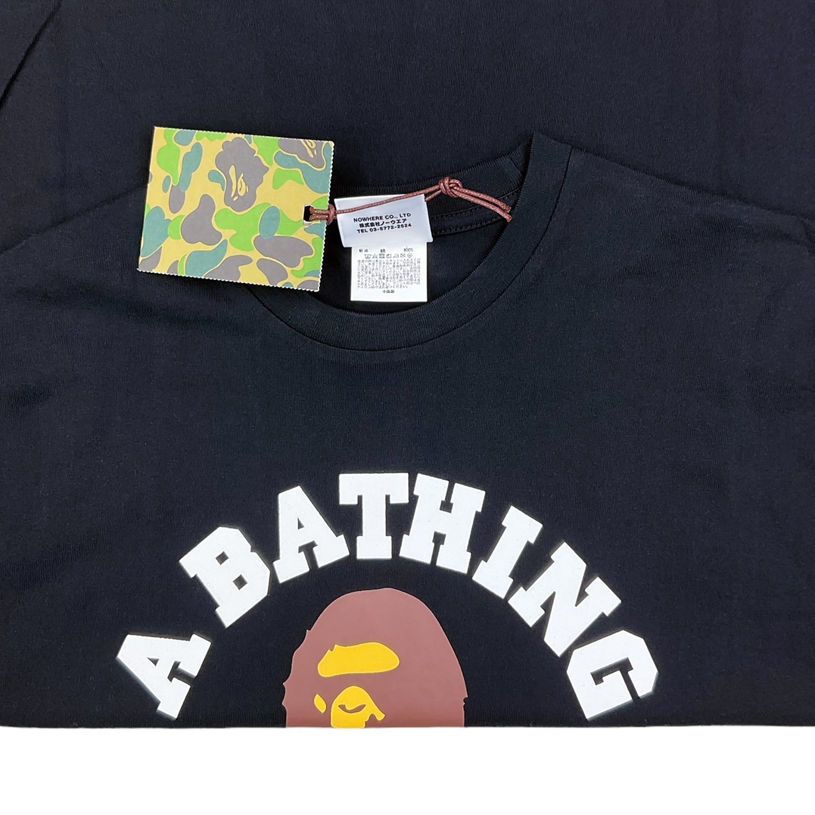 COLLEGE LONG SLEEVE T-SHIRT BLACK | A BATHING APE