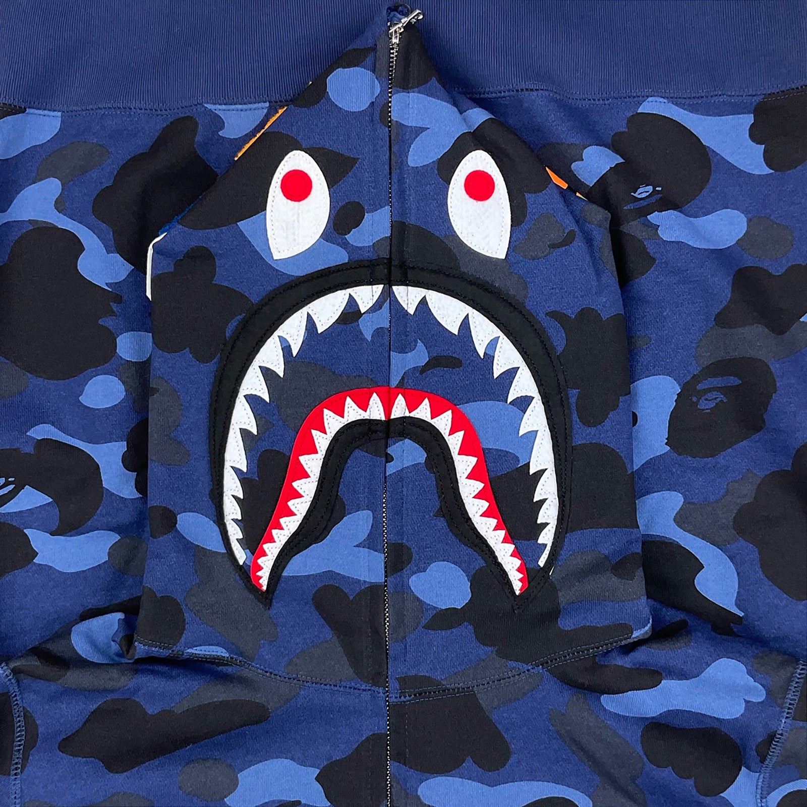 COLOR CAMO SHARK WGM HOODIE SWEATSHIRT BLUE | A BATHING APE