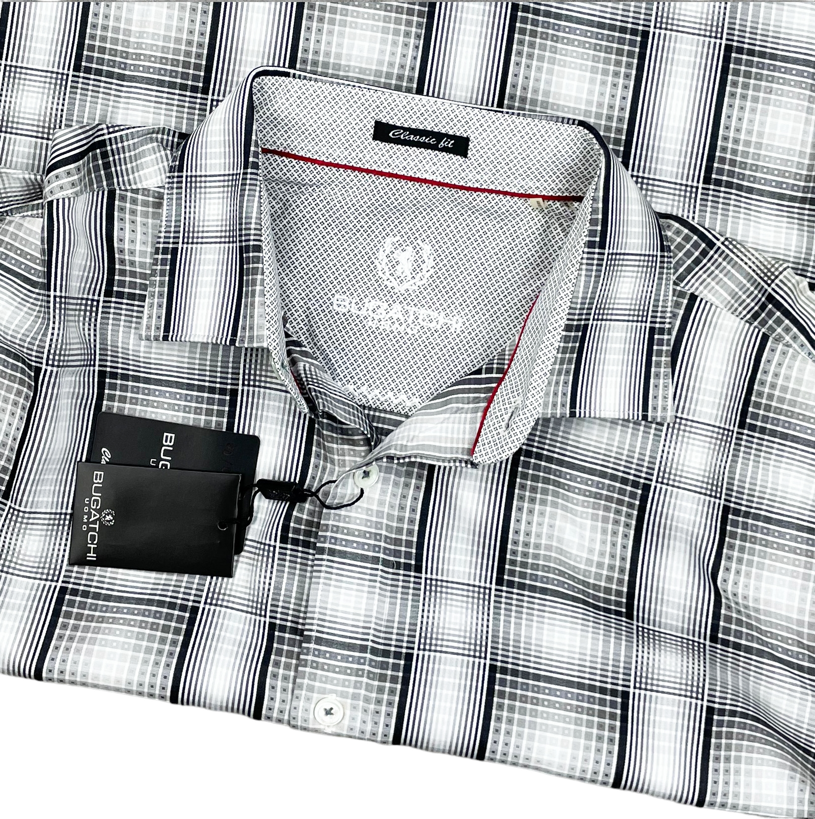 GEOMETRIC LONG SLEEVE SHIRT SILVER BLACK