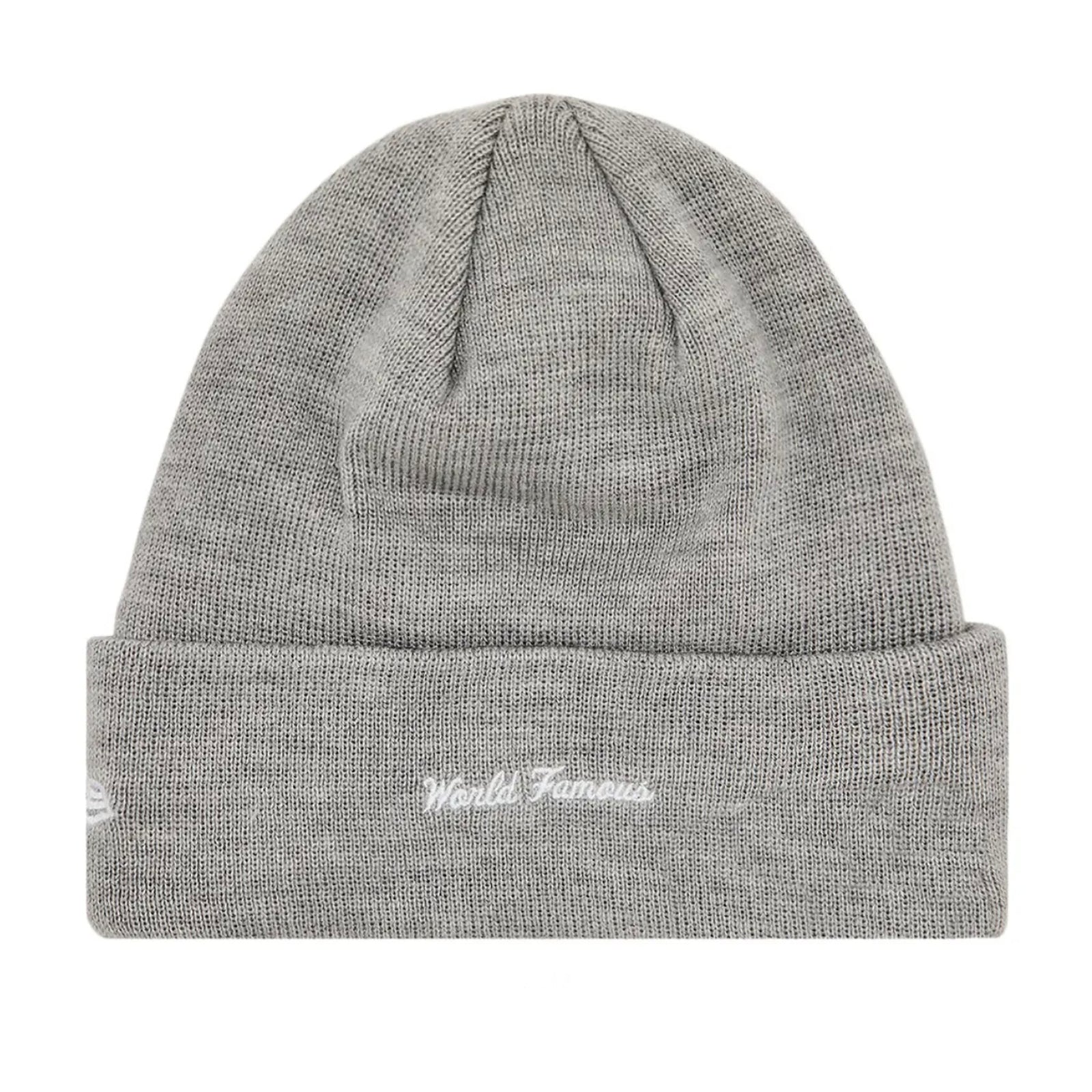 NEW ERA BOX LOGO BEANIE HEATHER GREY (FW24)