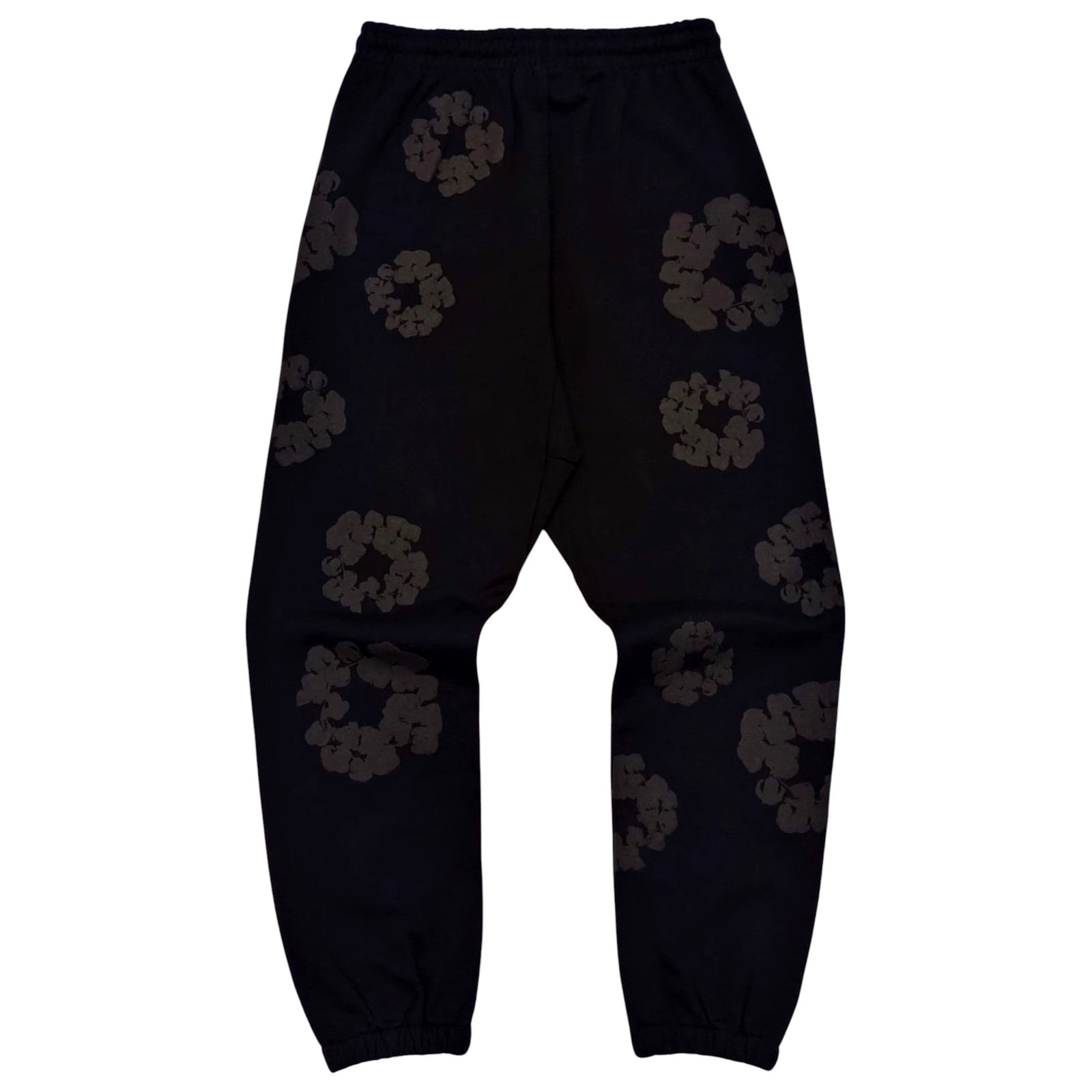THE COTTON WREATH SWEATPANTS BLACK MONOCHROME