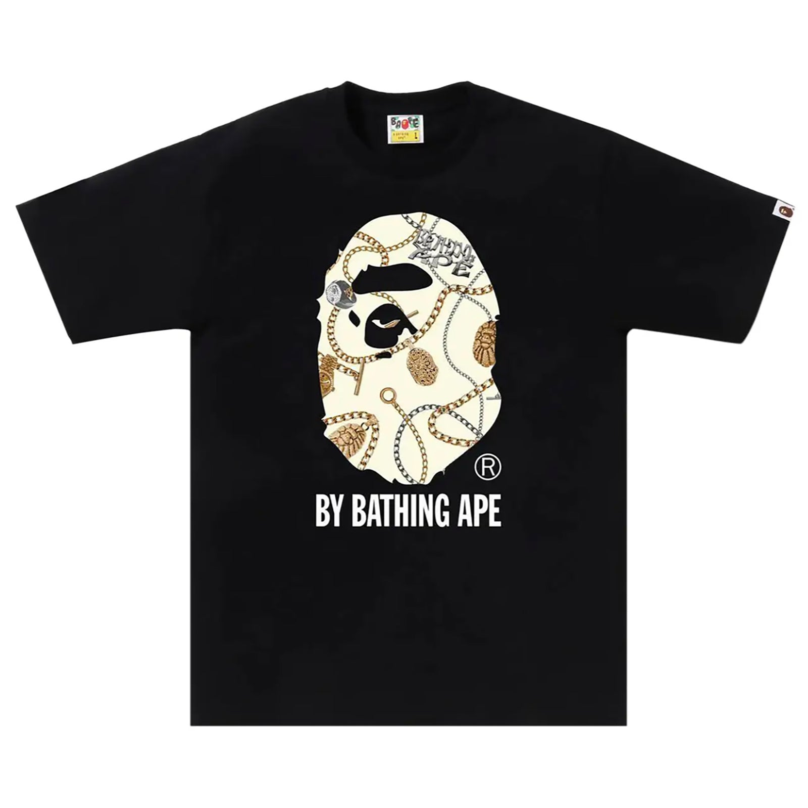 JEWELS APE HEAD T-SHIRT BLACK | A BATHING APE