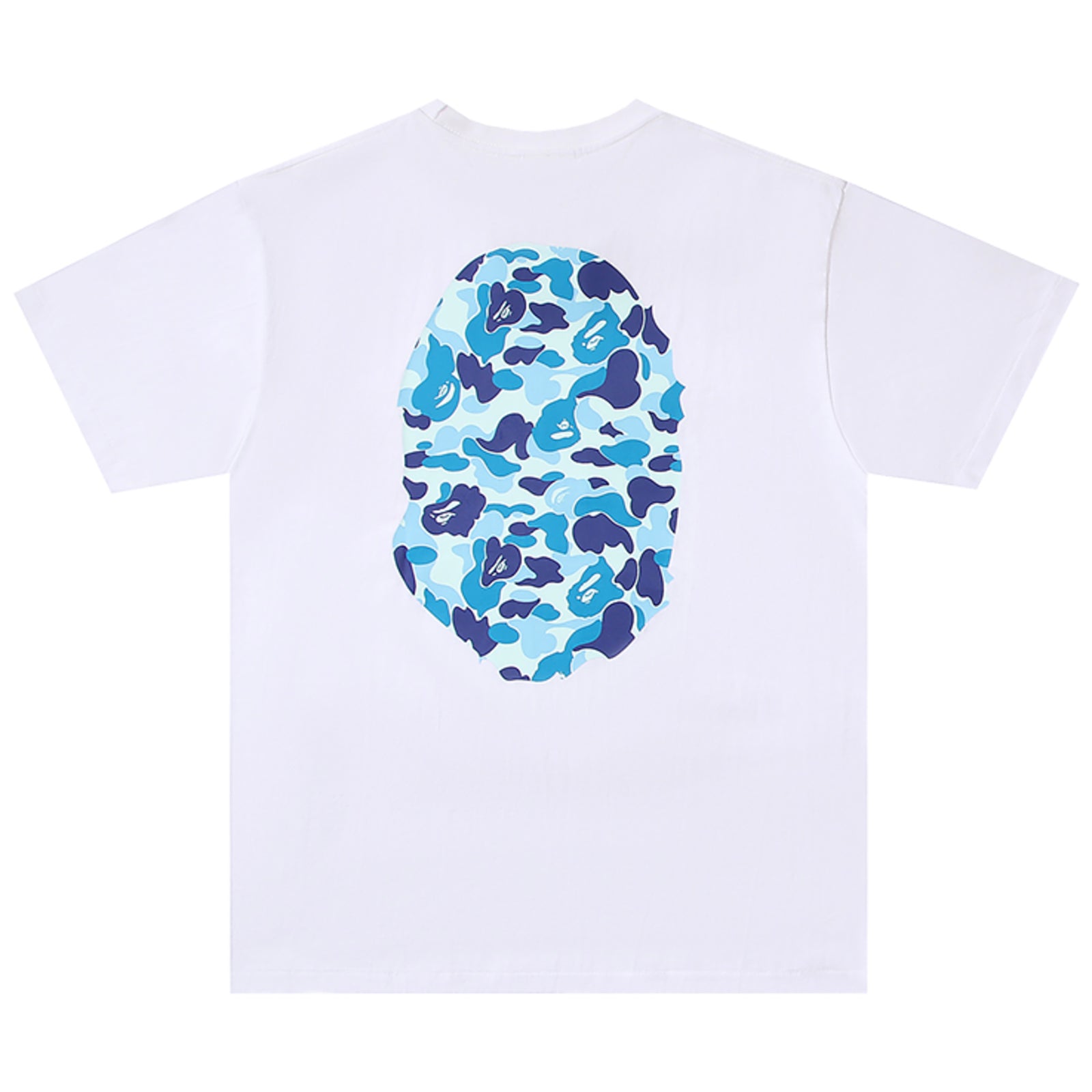 ABC CAMO BIG APE HEAD T-SHIRT WHITE BLUE | A BATHING APE