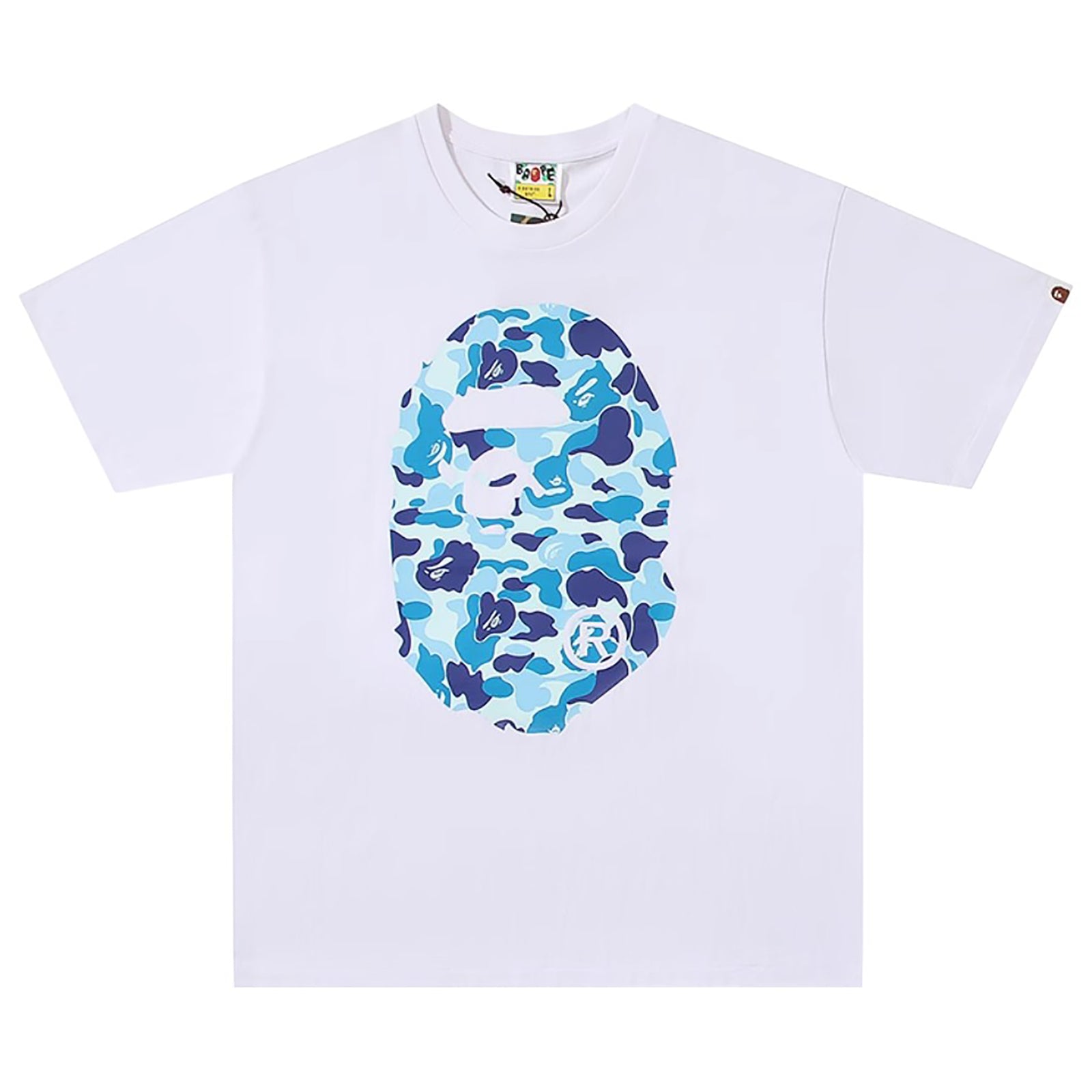 ABC CAMO BIG APE HEAD T-SHIRT WHITE BLUE | A BATHING APE