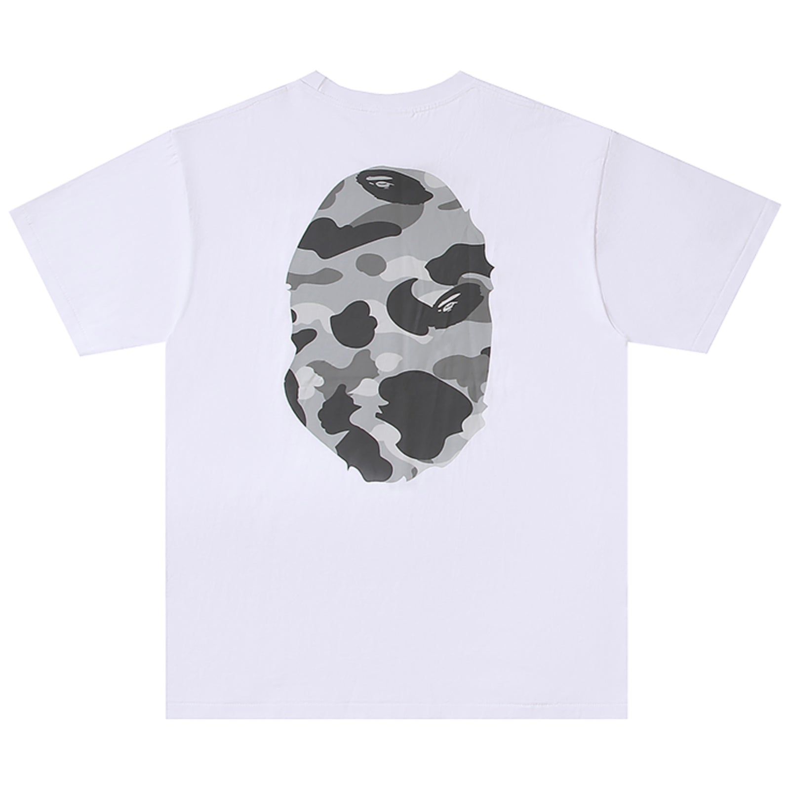 HONEYCOMB BIG APE HEAD T-SHIRT WHITE GRAY | A BATHING APE