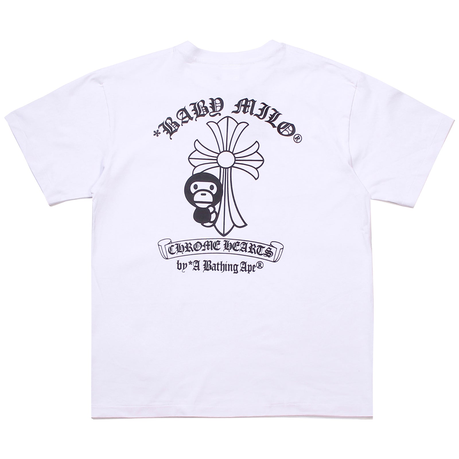 CHROME HEARTS BABY MILO T-SHIRT WHITE | A BATHING APE