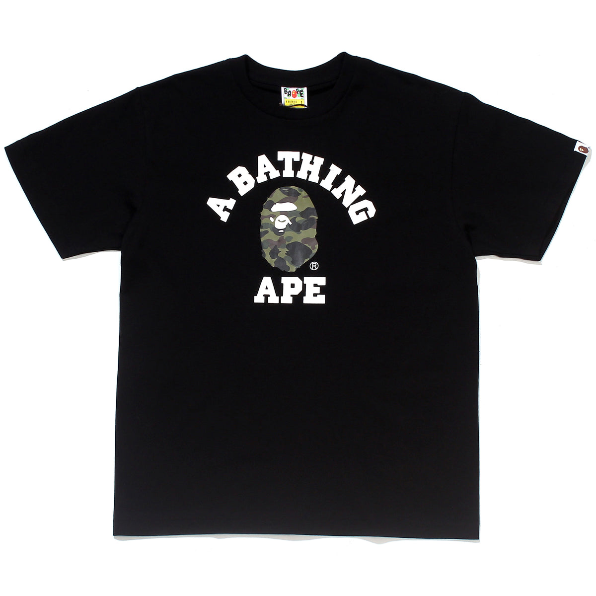 COLOR CAMO COLLEGE T-SHIRT BLACK GREEN | A BATHING APE