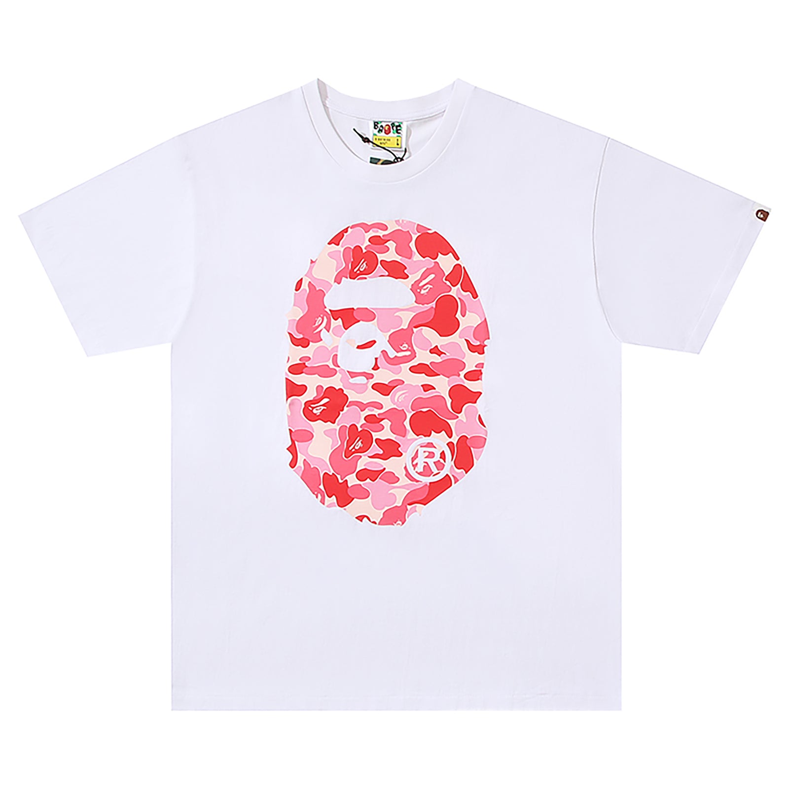 ABC CAMO BIG APE HEAD T-SHIRT WHITE PINK | A BATHING APE