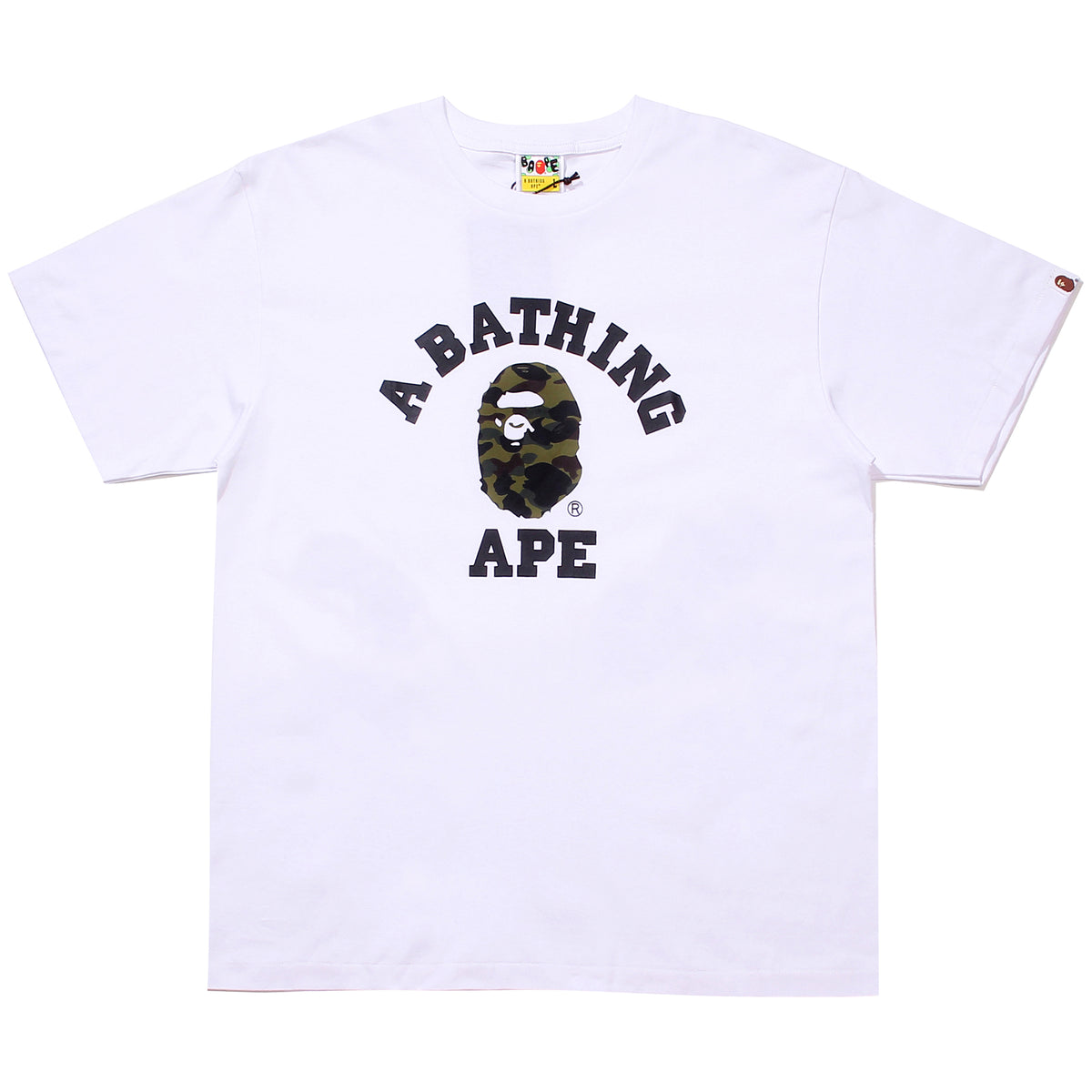 COLOR CAMO COLLEGE T-SHIRT WHITE GREEN | A BATHING APE