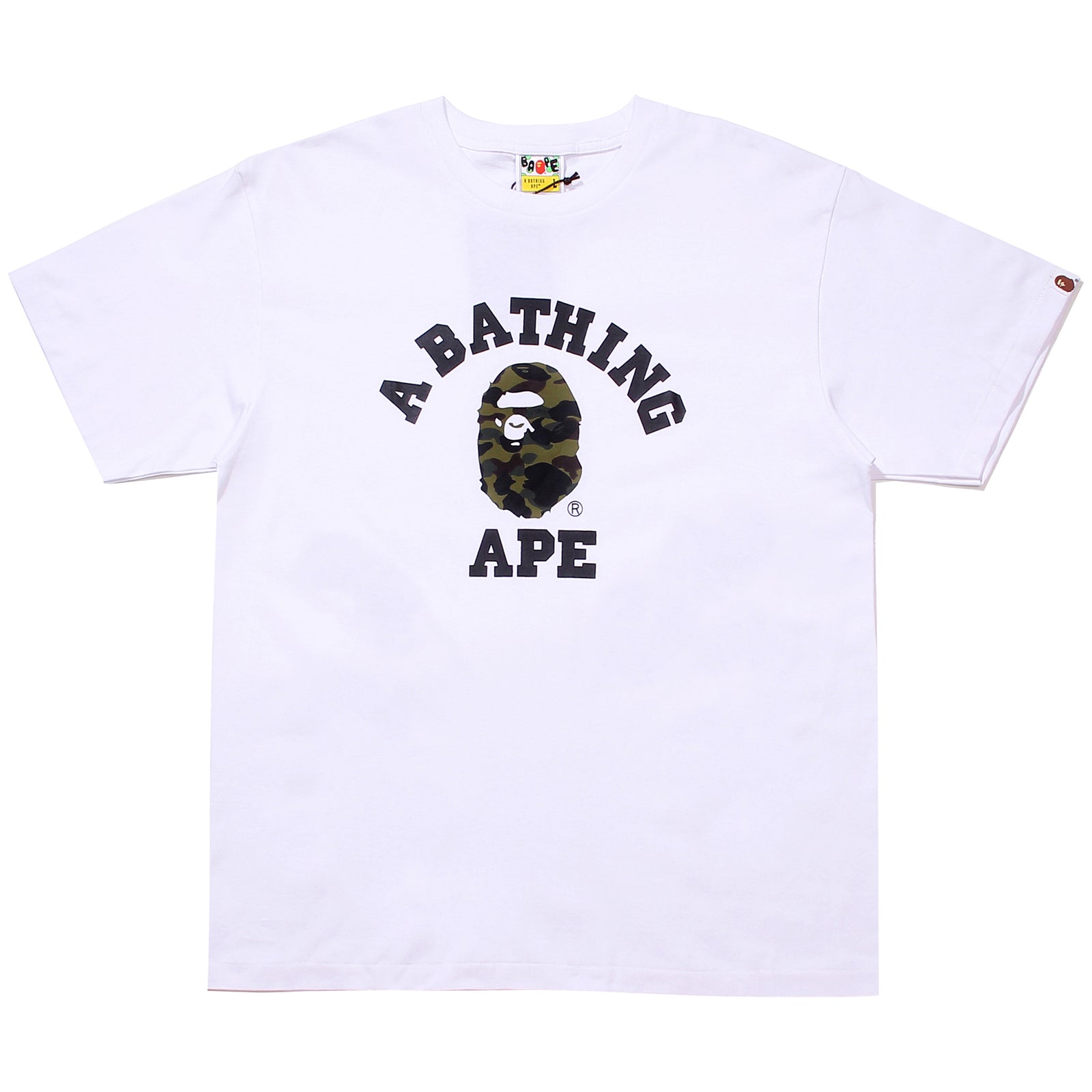 COLOR CAMO COLLEGE T-SHIRT WHITE GREEN | A BATHING APE