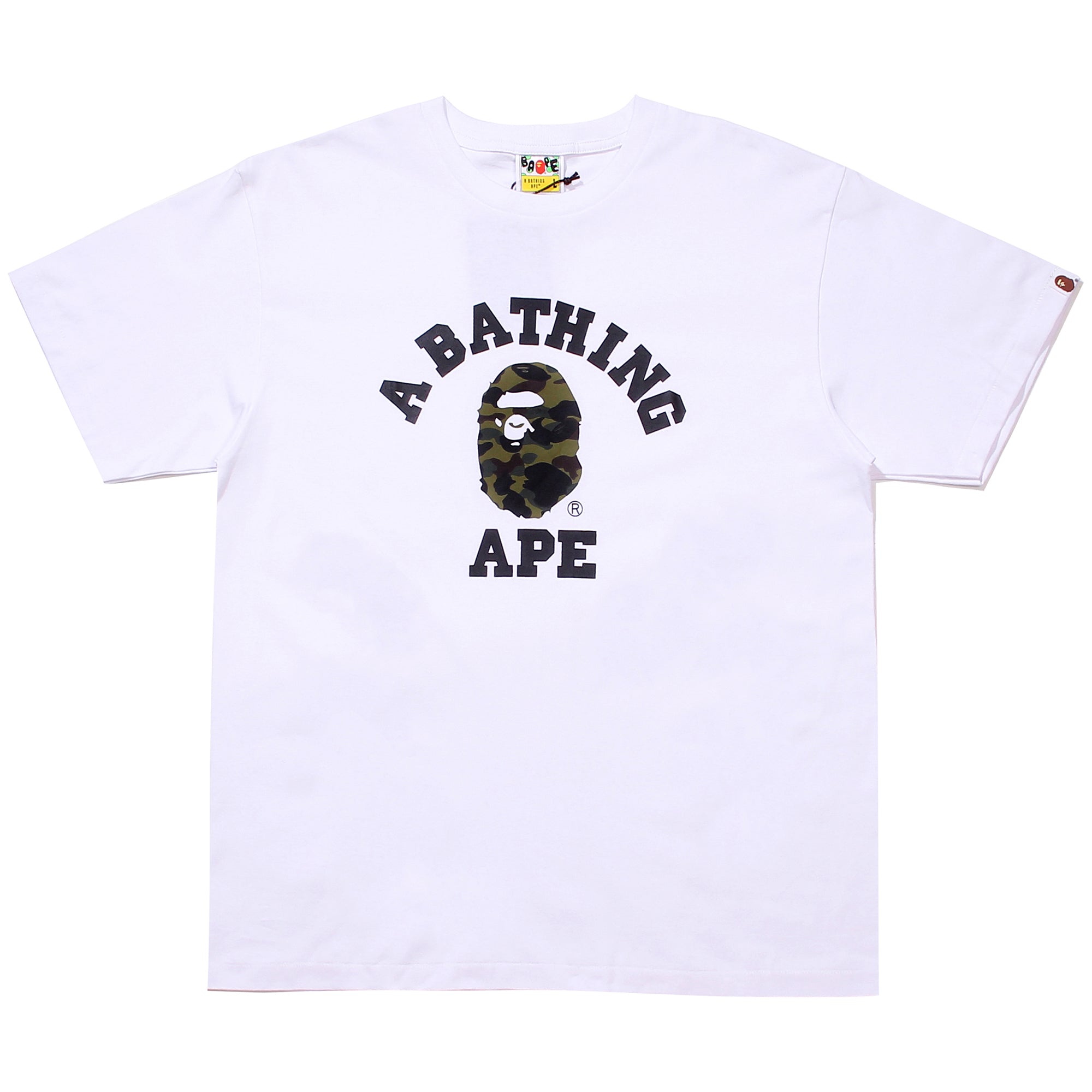 COLOR CAMO COLLEGE T-SHIRT WHITE GREEN | A BATHING APE