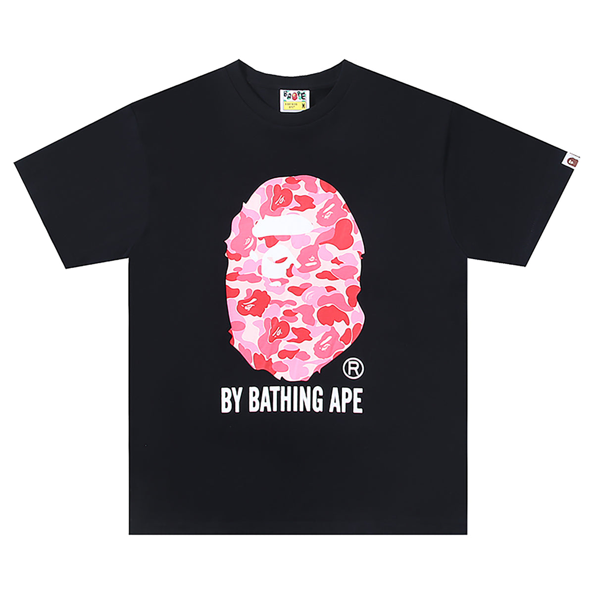 ABC CAMO APE HEAD T-SHIRT BLACK PINK | A BATHING APE