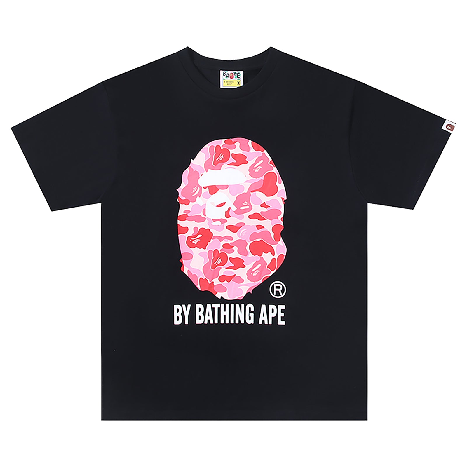ABC CAMO APE HEAD T-SHIRT BLACK PINK | A BATHING APE