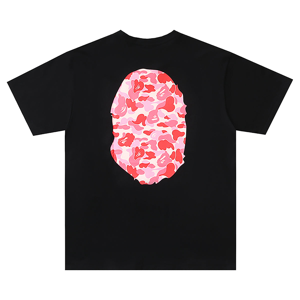 ABC CAMO BIG APE HEAD T-SHIRT BLACK PINK | A BATHING APE