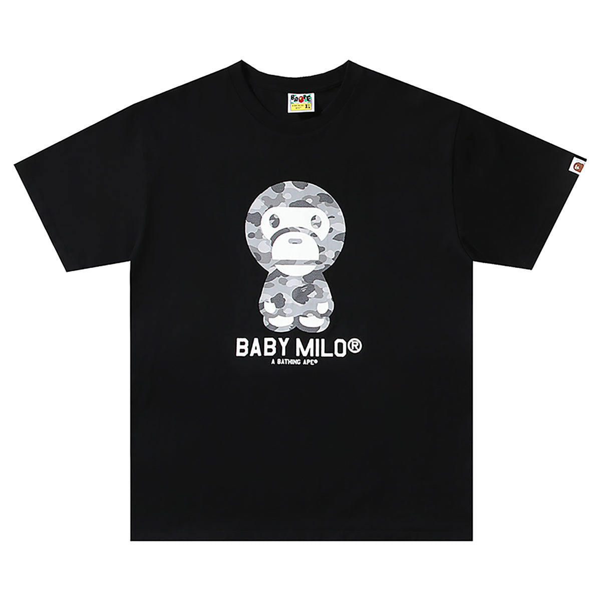 HONEYCOMB CAMO BABY MILO T-SHIRT BLACK GRAY | A BATHING APE