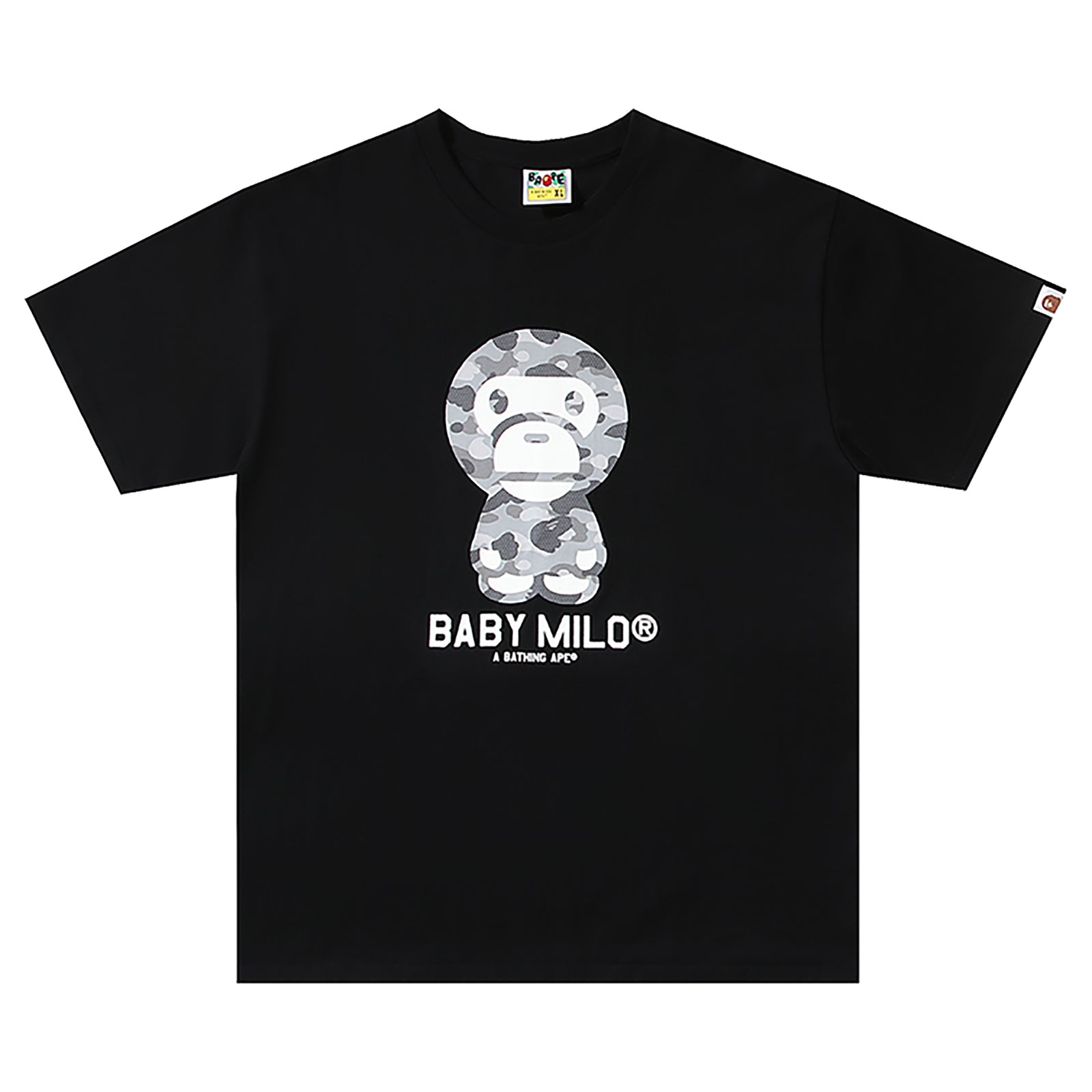 HONEYCOMB CAMO BABY MILO T-SHIRT BLACK GRAY | A BATHING APE