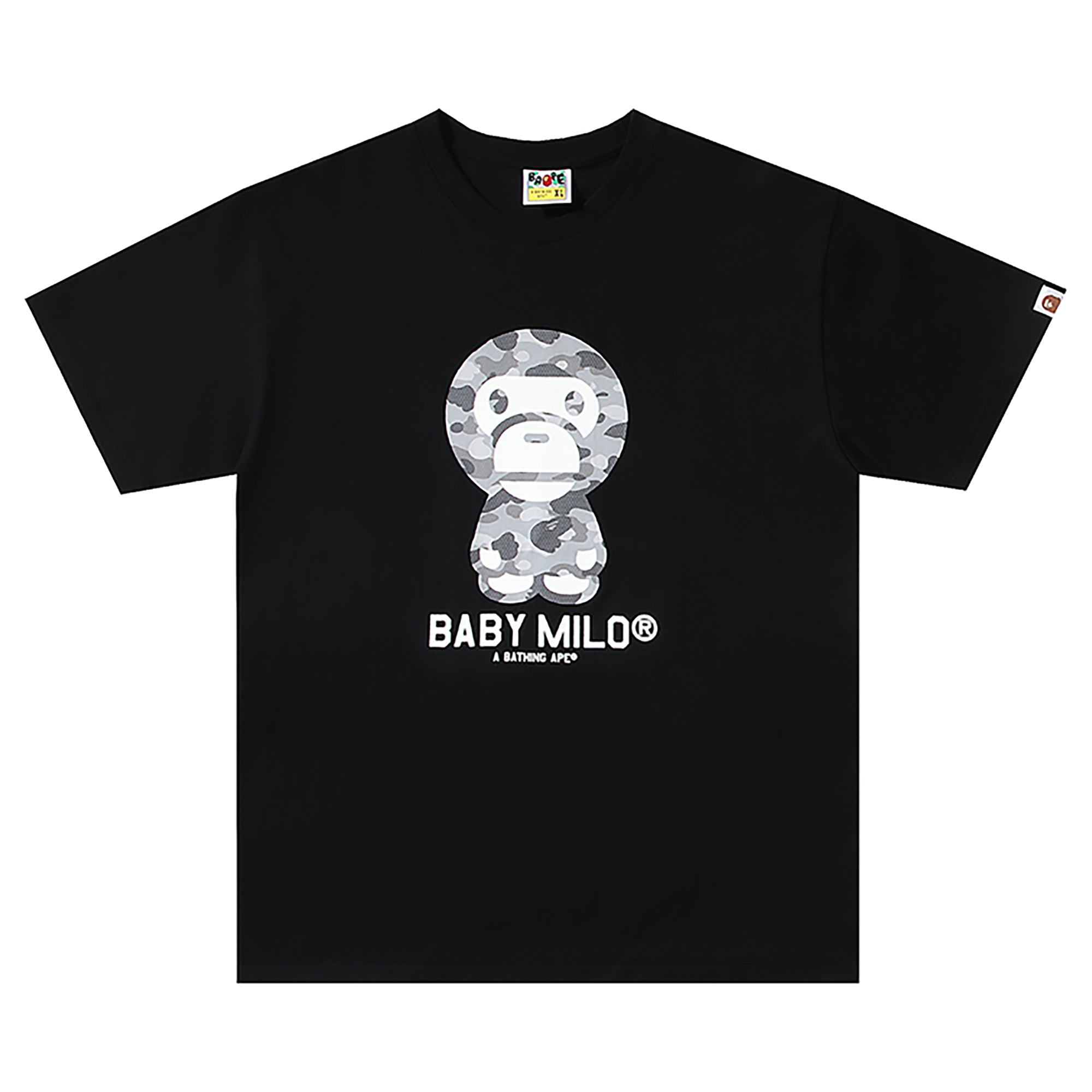 HONEYCOMB CAMO BABY MILO T-SHIRT BLACK GRAY | A BATHING APE