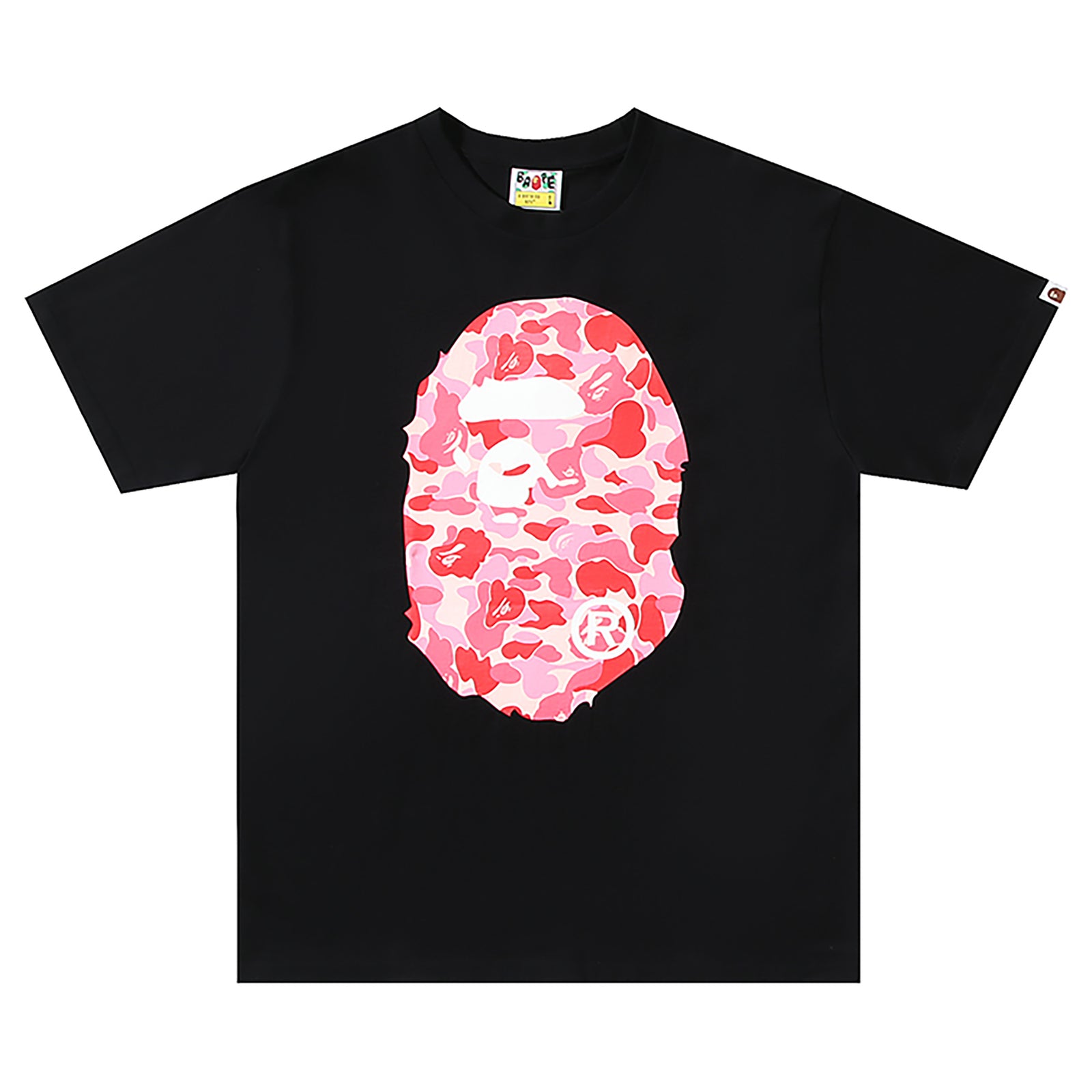 ABC CAMO BIG APE HEAD T-SHIRT BLACK PINK | A BATHING APE