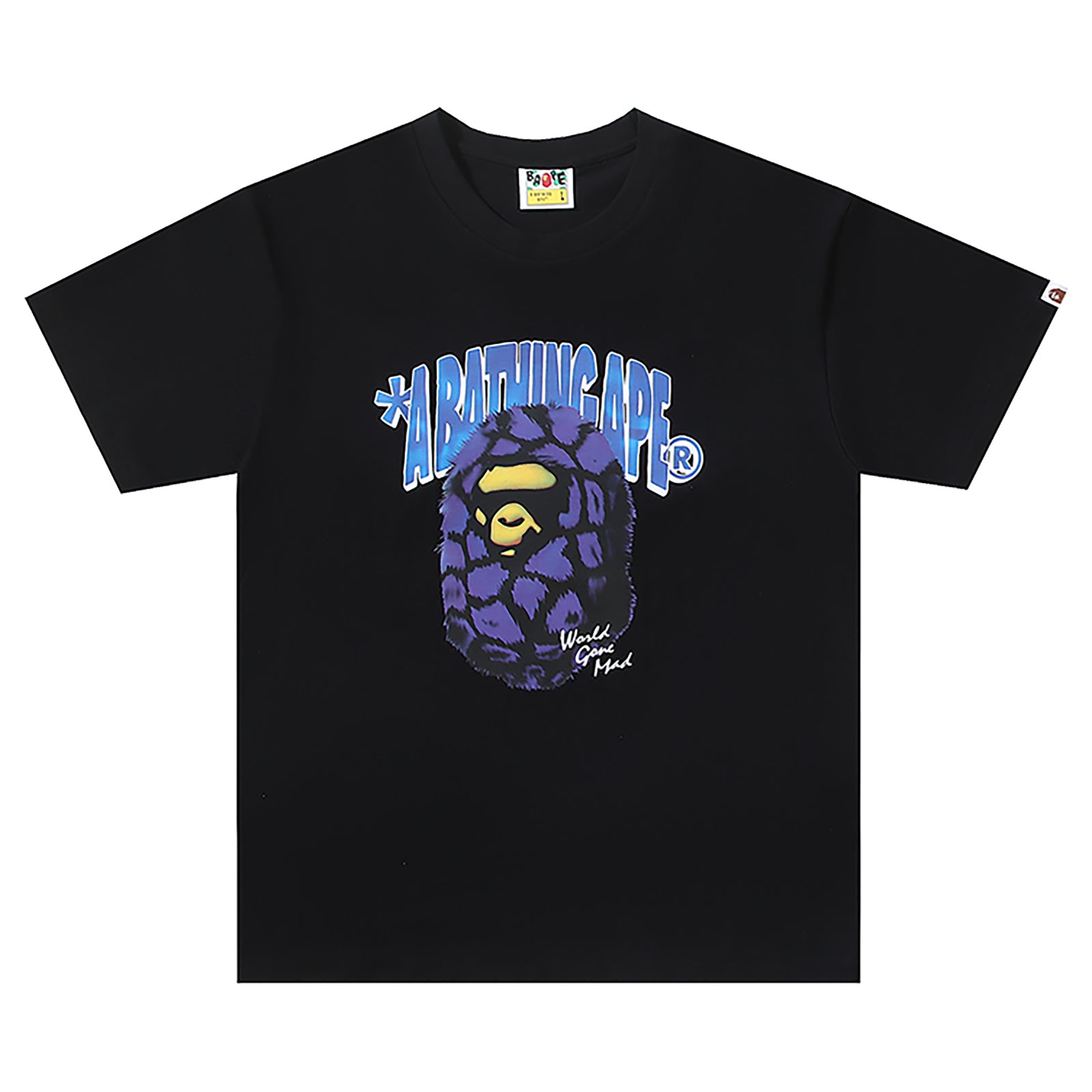 FUR APE HEAD T-SHIRT BLACK | A BATHING APE