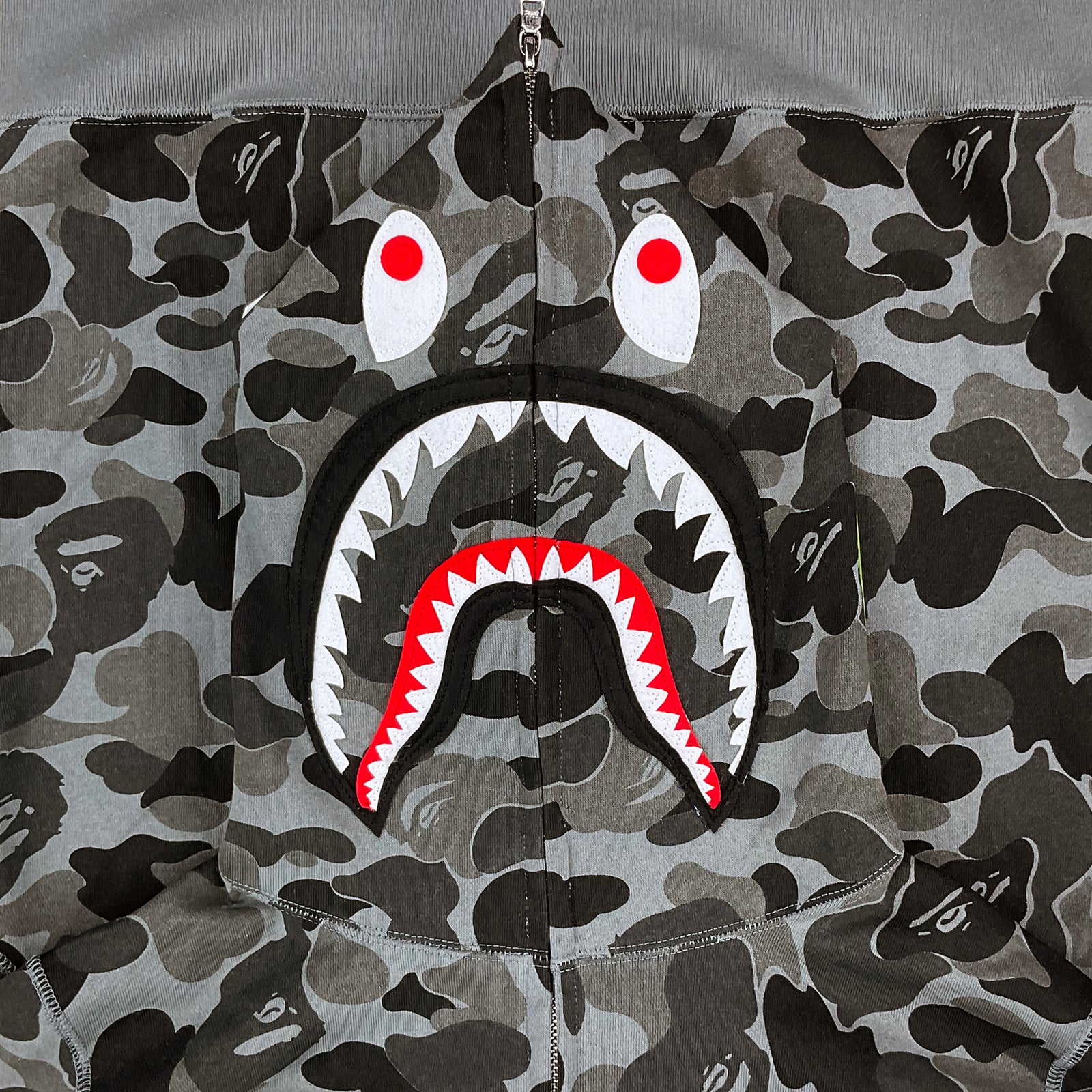ABC CAMO SHARK WGM HOODIE SWEATSHIRT BLACK | A BATHING APE