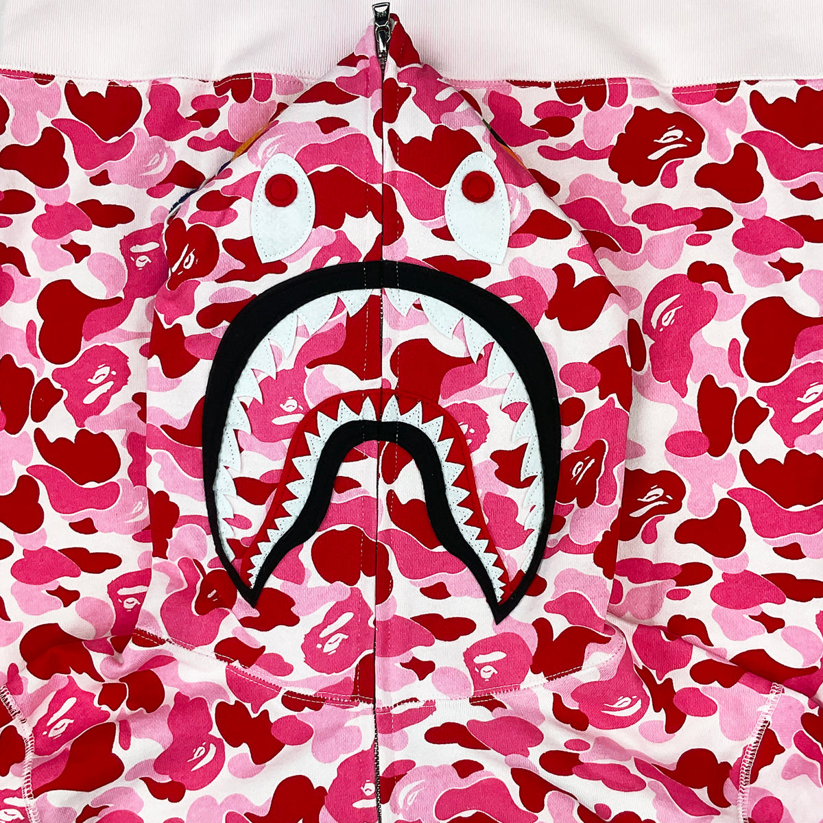 ABC CAMO SHARK WGM HOODIE SWEATSHIRT PINK | A BATHING APE