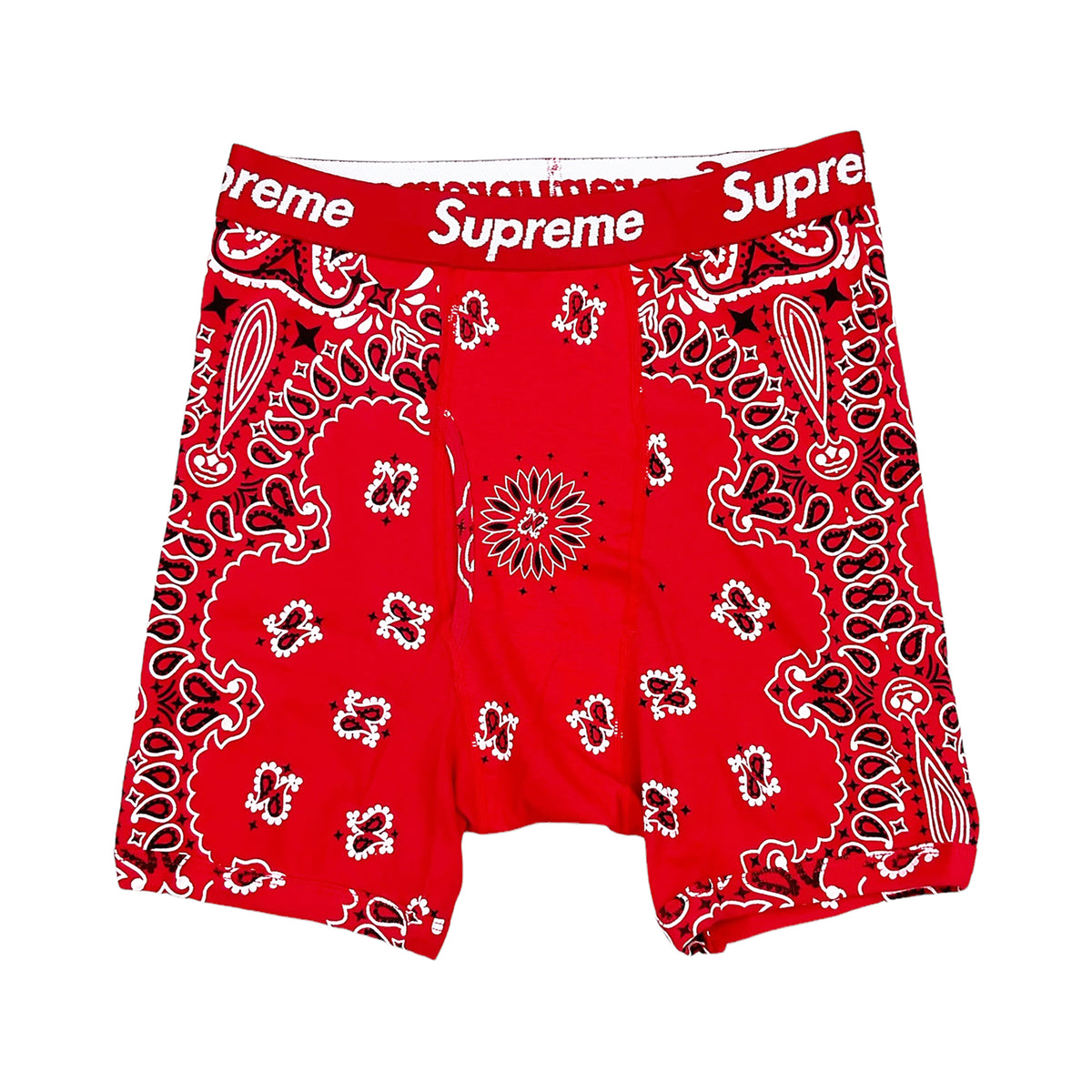 HANES BANDANA BOXER BRIEFS RED