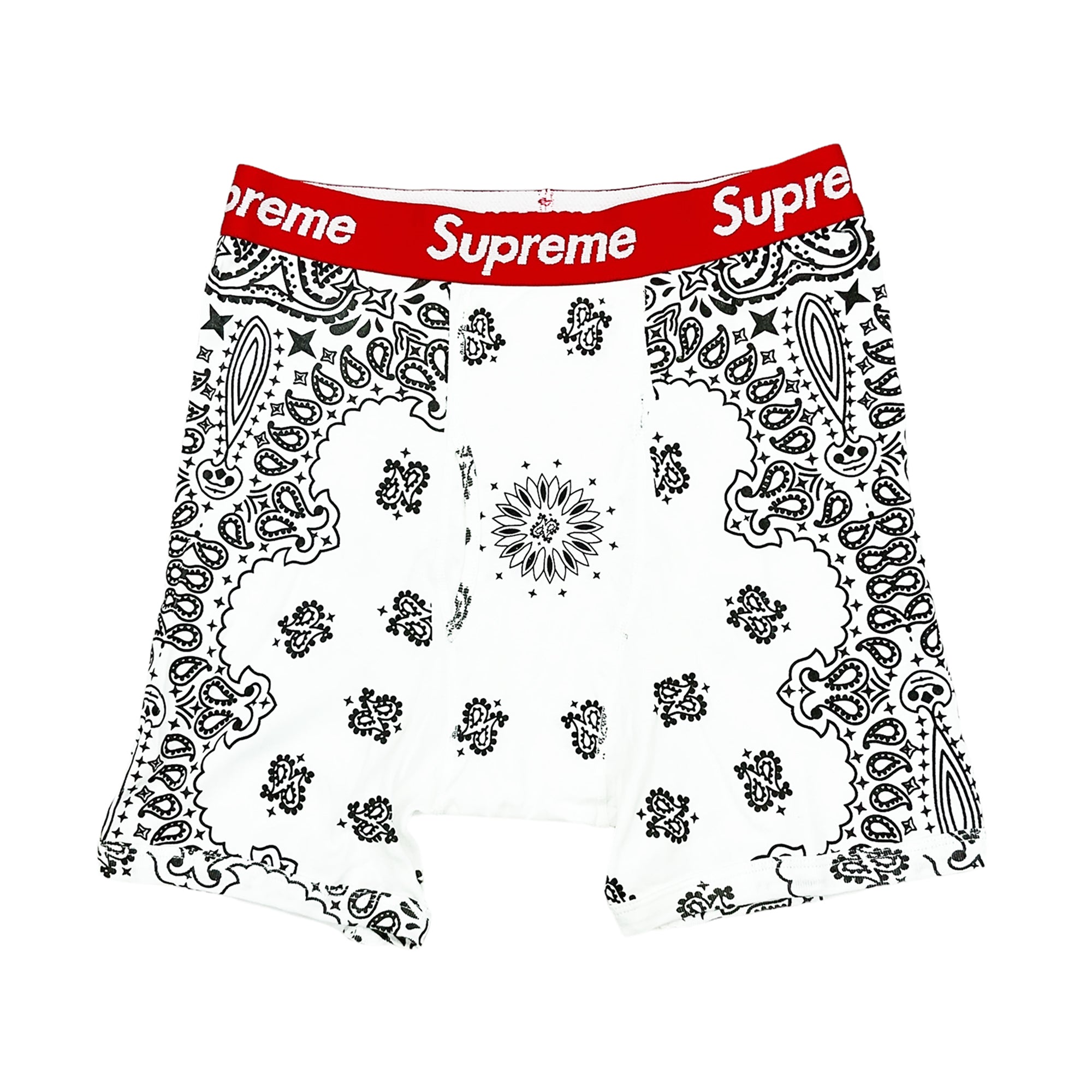 HANES BANDANA BOXER BRIEFS WHITE