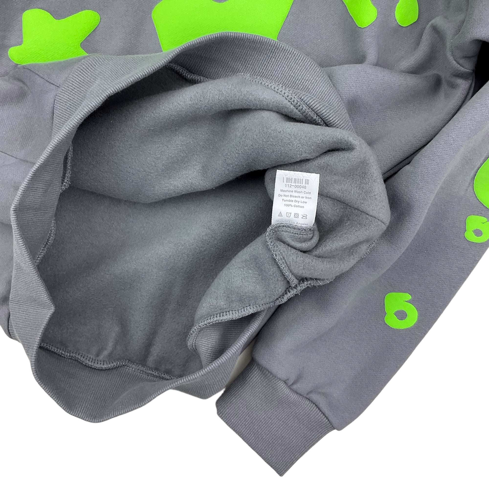 Grey and lime green hoodie best sale