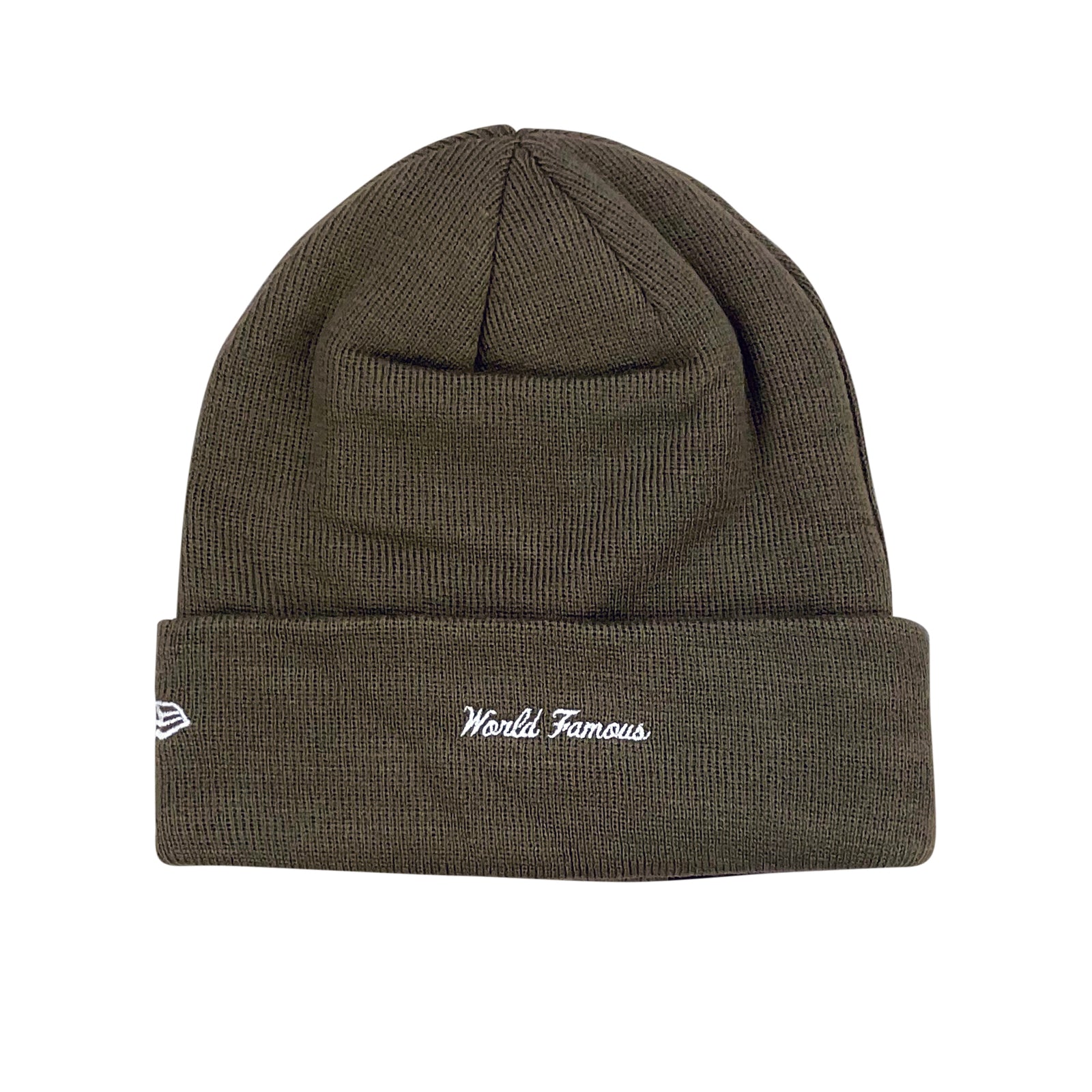 Supreme x New Era Cross Box Logo Beanie Light Olive (FW20) - 0riginalFeet