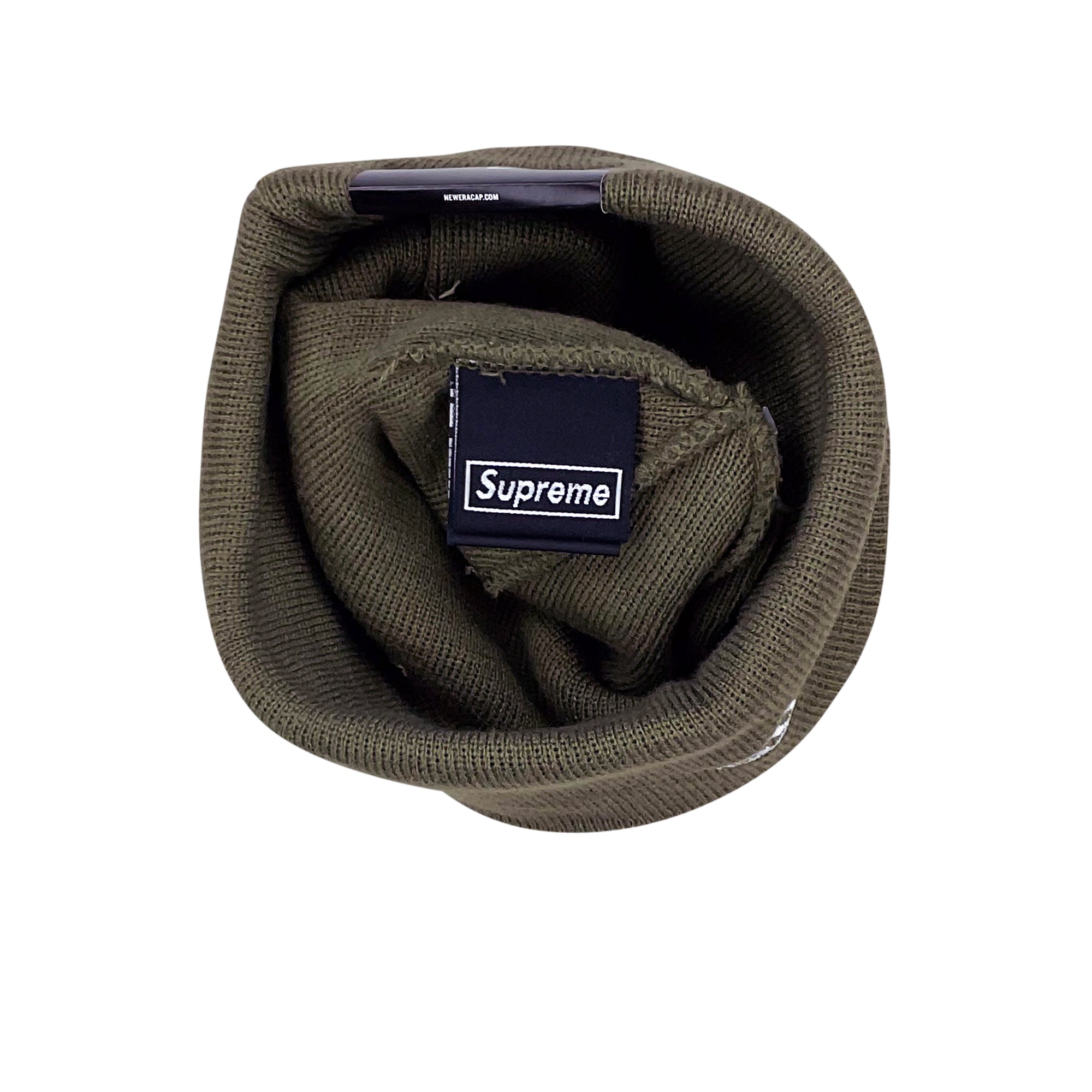 NEW ERA CROSS BOX LOGO BEANIE LIGHT OLIVE (FW20)