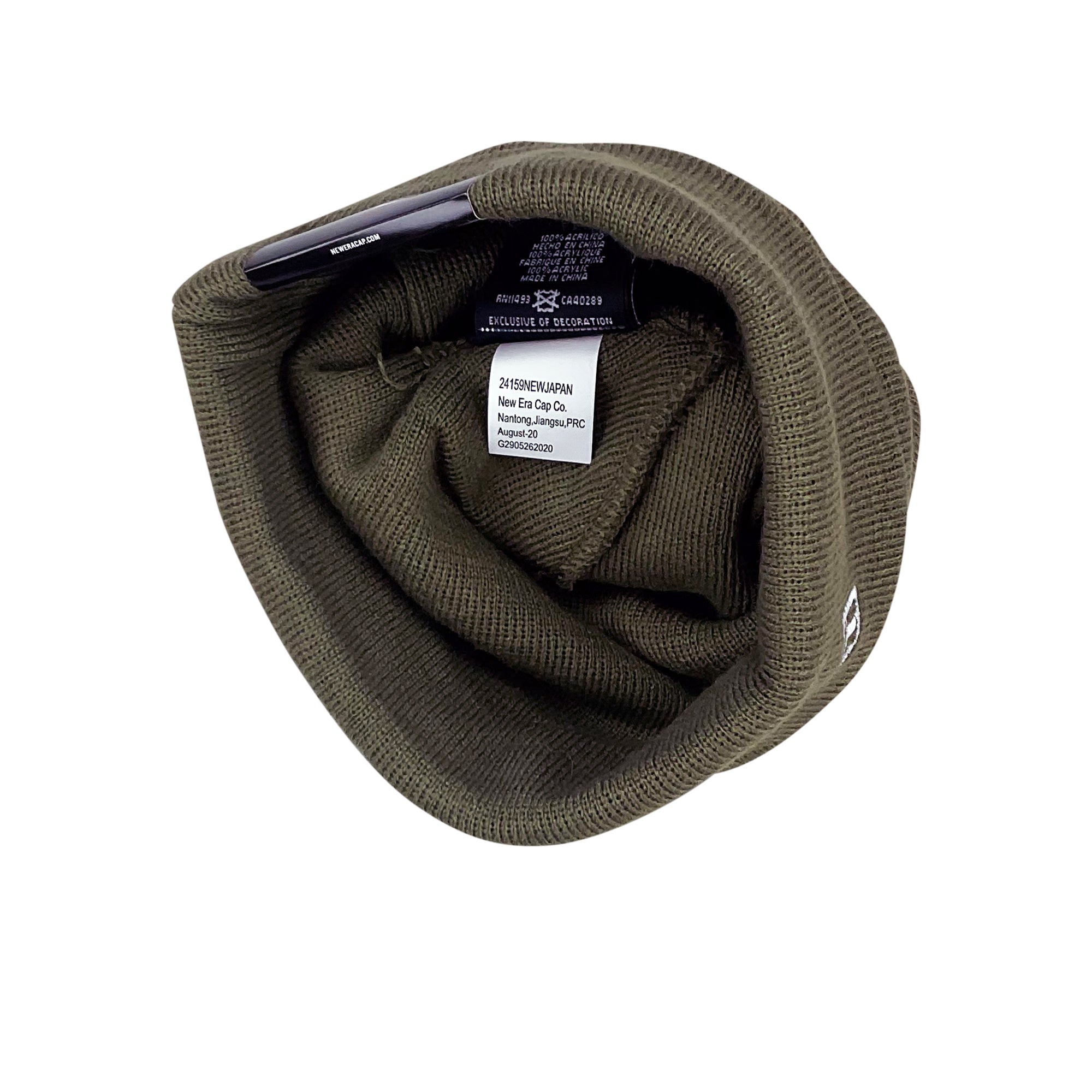 NEW ERA CROSS BOX LOGO BEANIE LIGHT OLIVE (FW20)