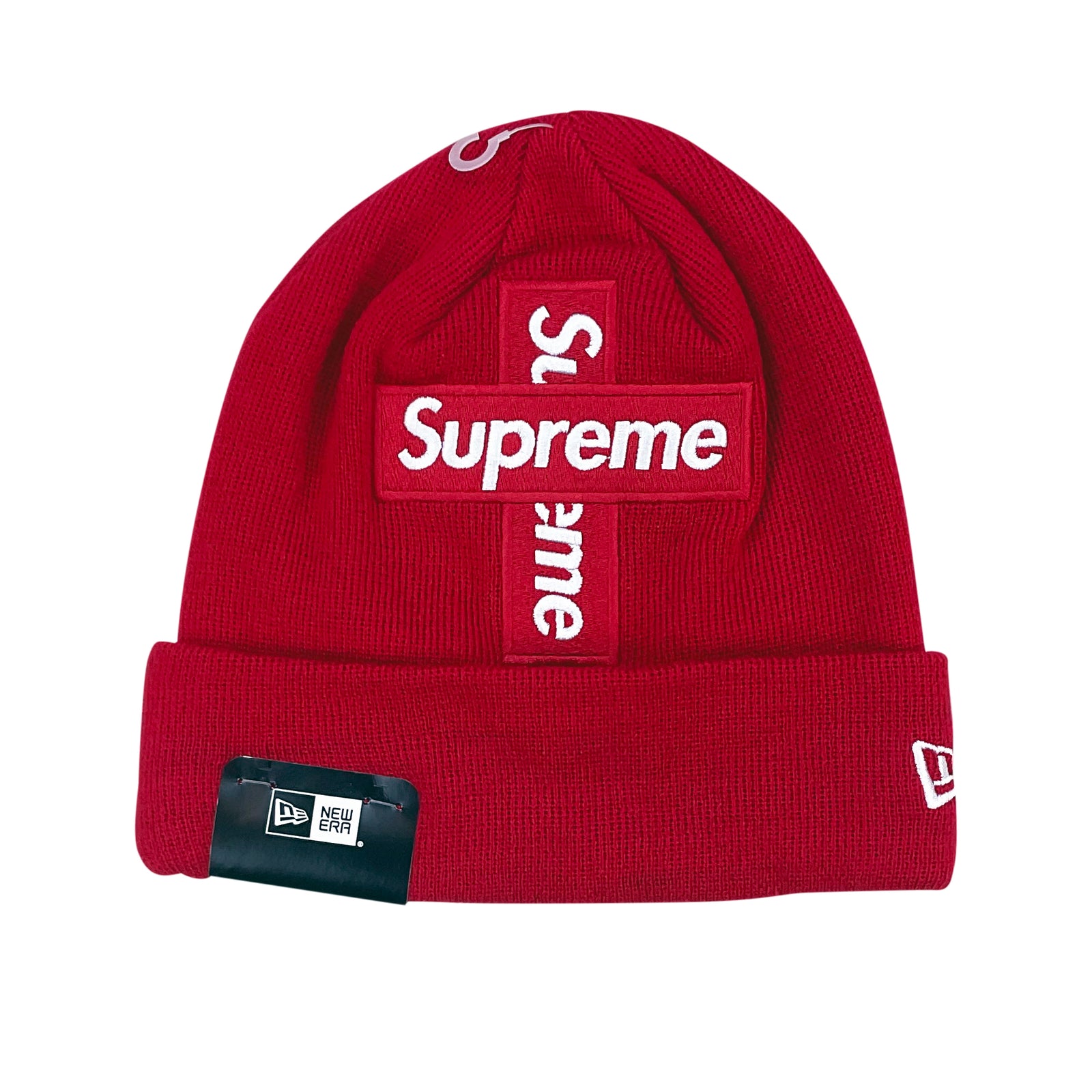 NEW ERA CROSS BOX LOGO BEANIE RED (FW20)