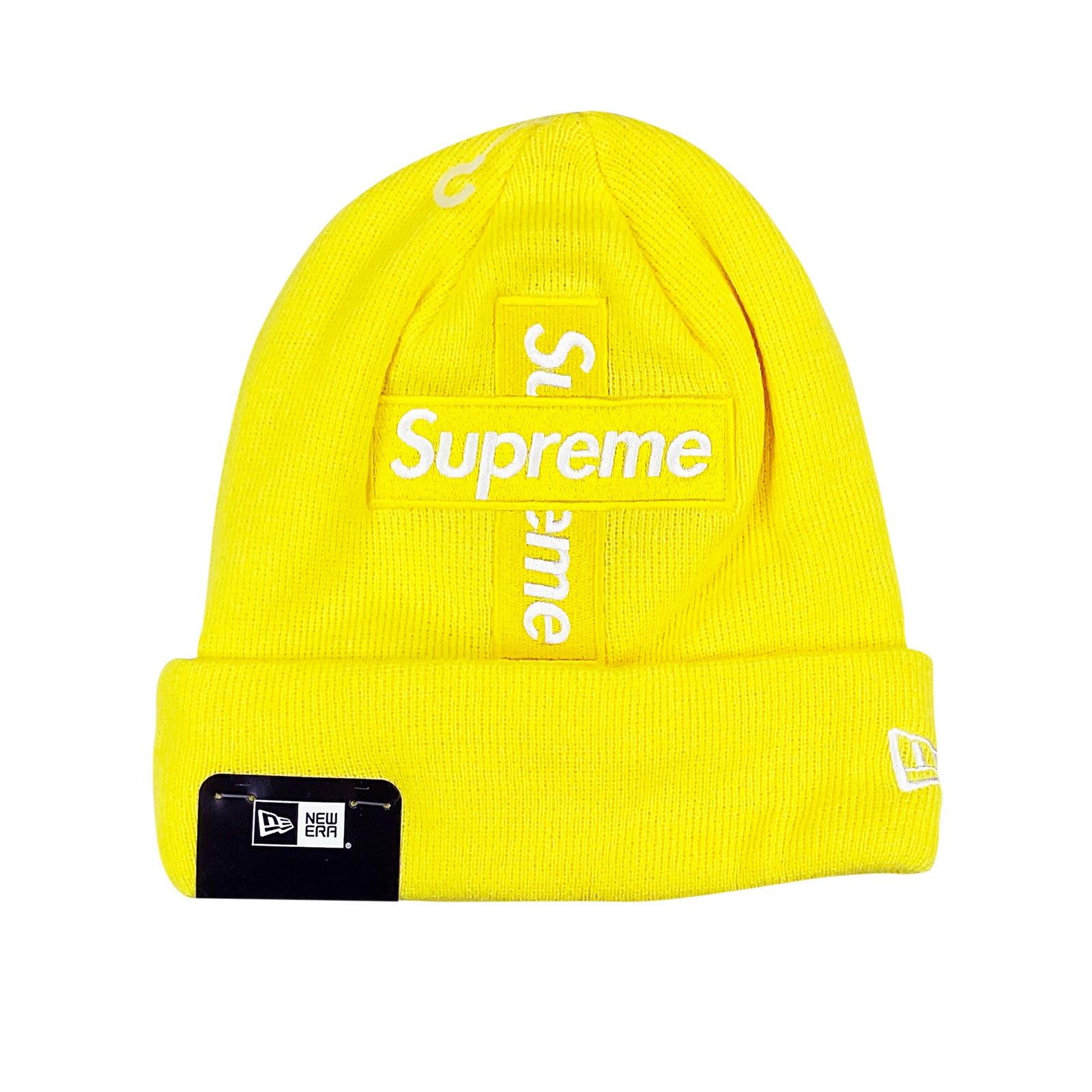 NEW ERA CROSS BOX LOGO BEANIE YELLOW (FW20)