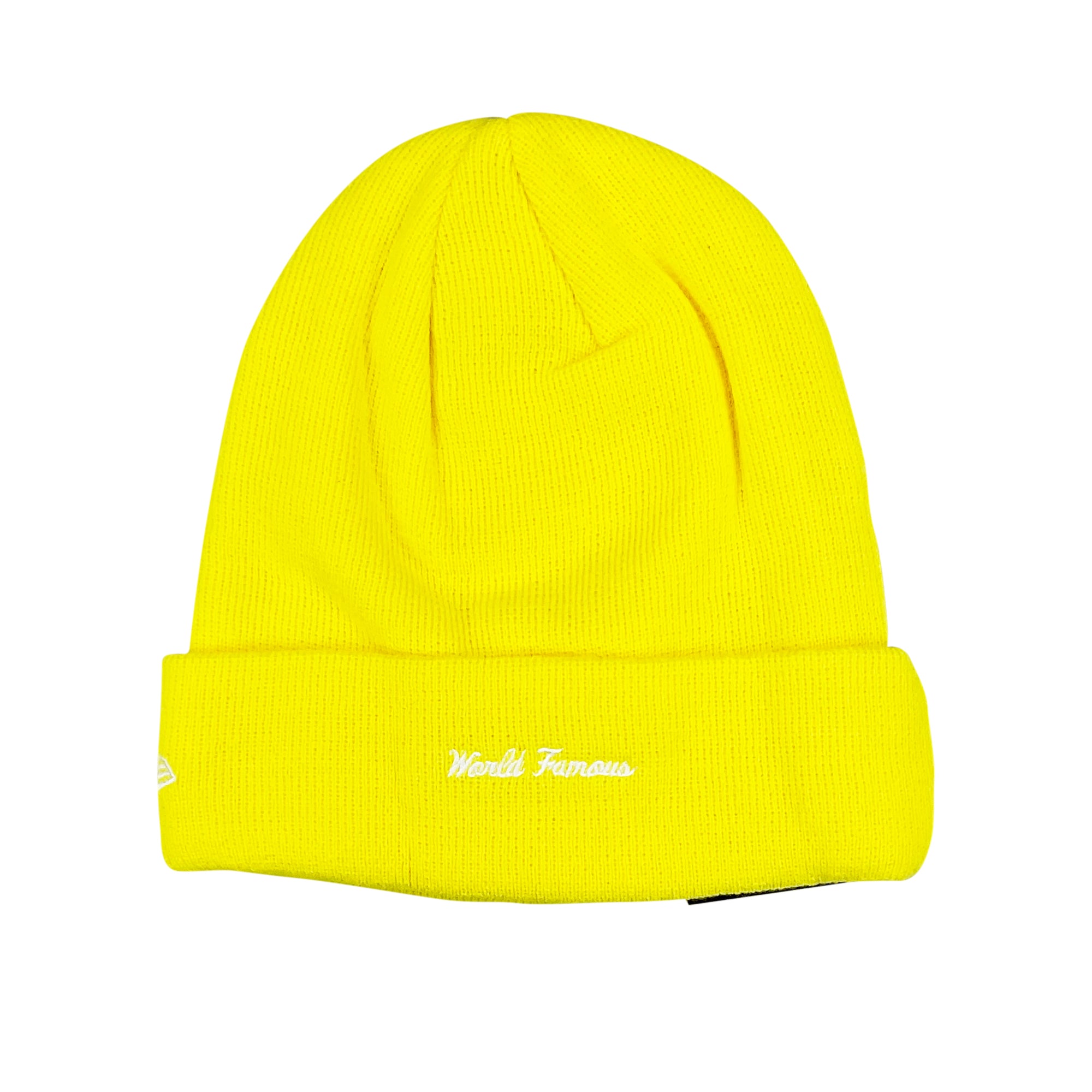 NEW ERA CROSS BOX LOGO BEANIE YELLOW (FW20)