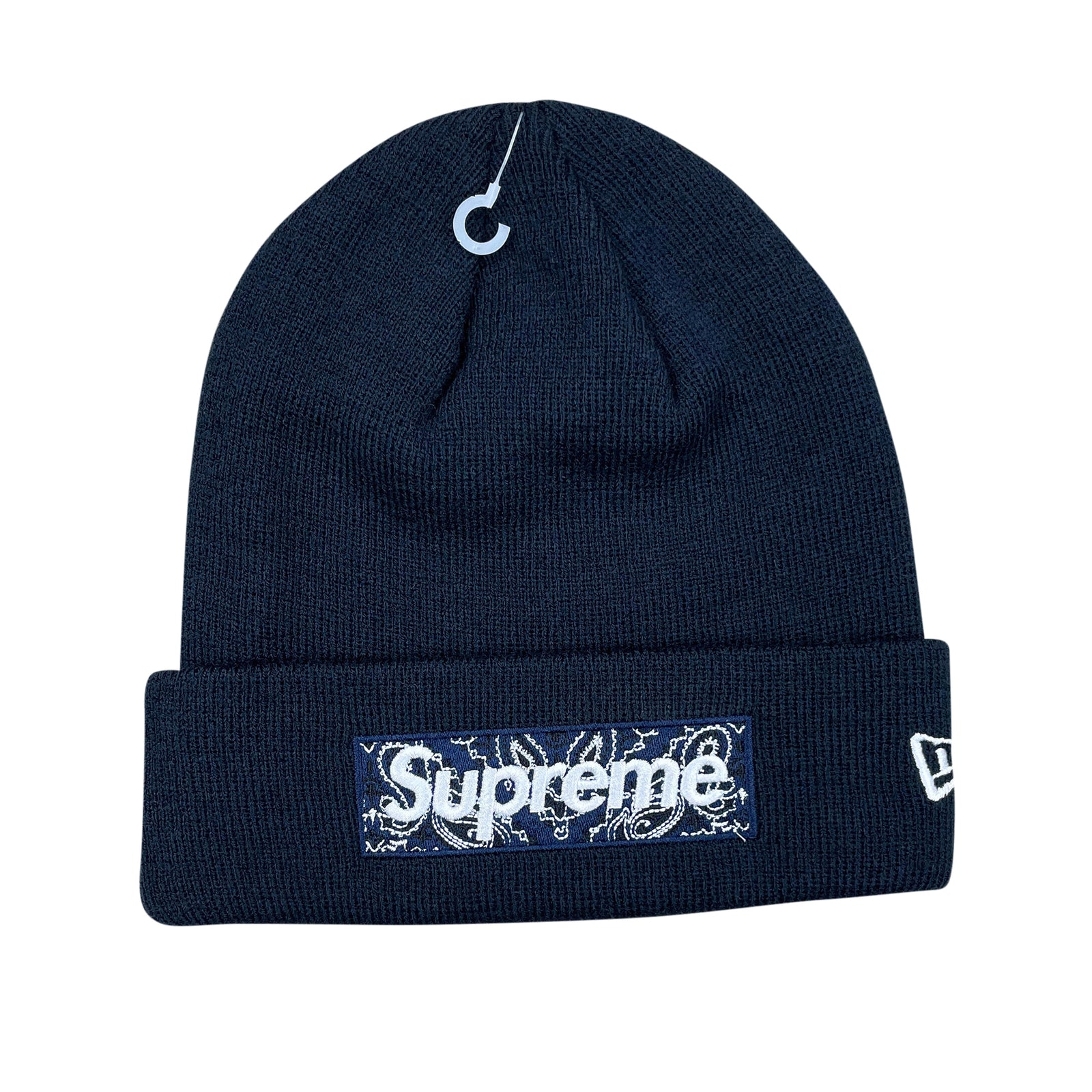 NEW ERA BANDANA BOX LOGO BEANIE NAVY (FW19)