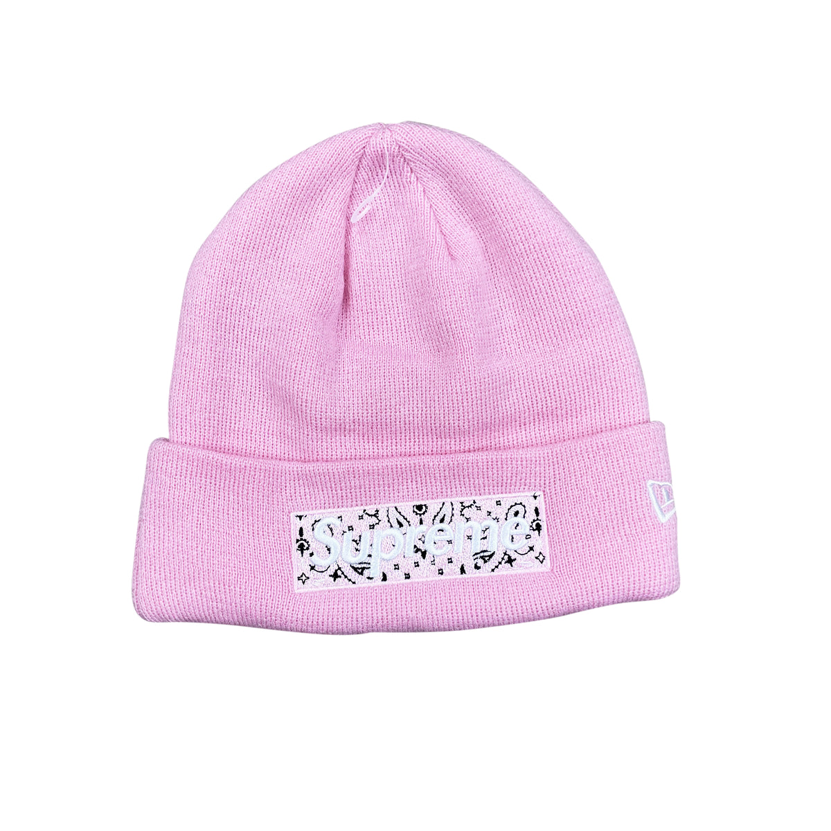 NEW ERA BANDANA BOX LOGO BEANIE PINK (FW19)