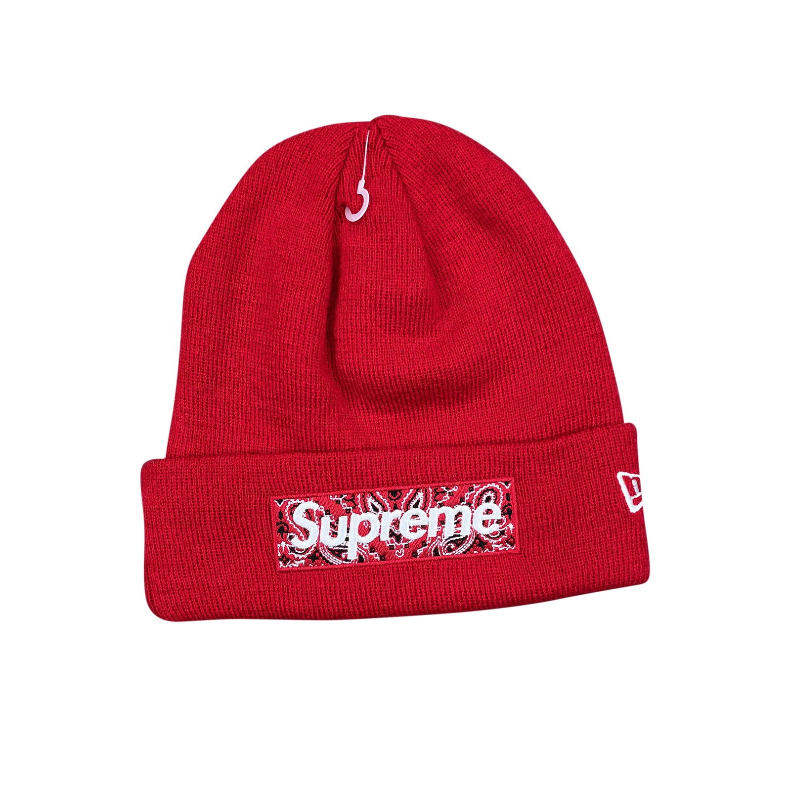 NEW ERA BANDANA BOX LOGO BEANIE RED (FW19)