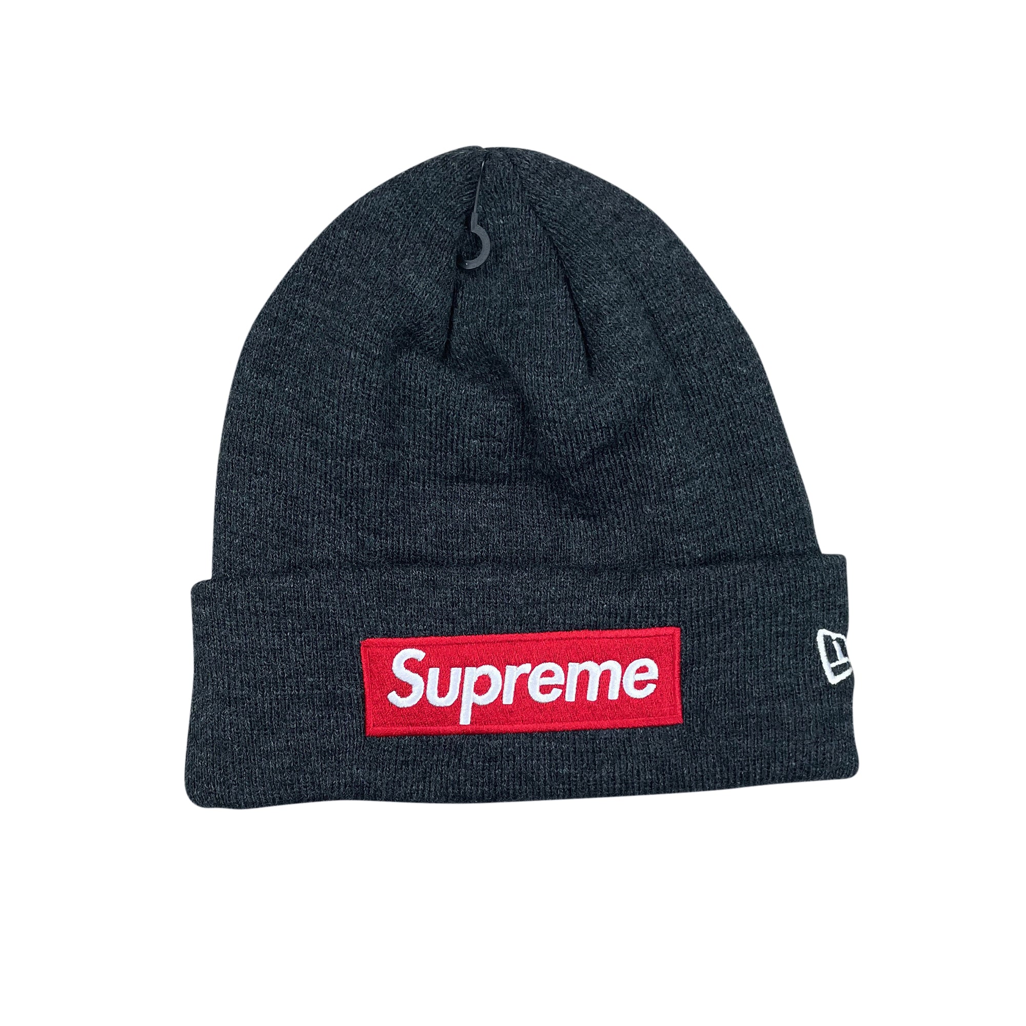 Supreme x New Era Box Logo Knitted Beanie Unisex Acrylic One Size Grey