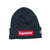 NEW ERA BOX LOGO BEANIE CHARCOAL (FW21)