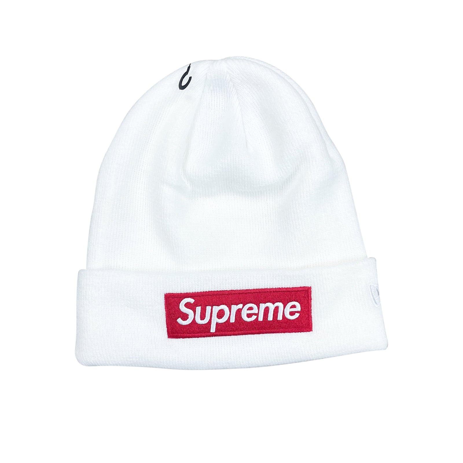 NEW ERA BOX LOGO BEANIE WHITE (FW21)