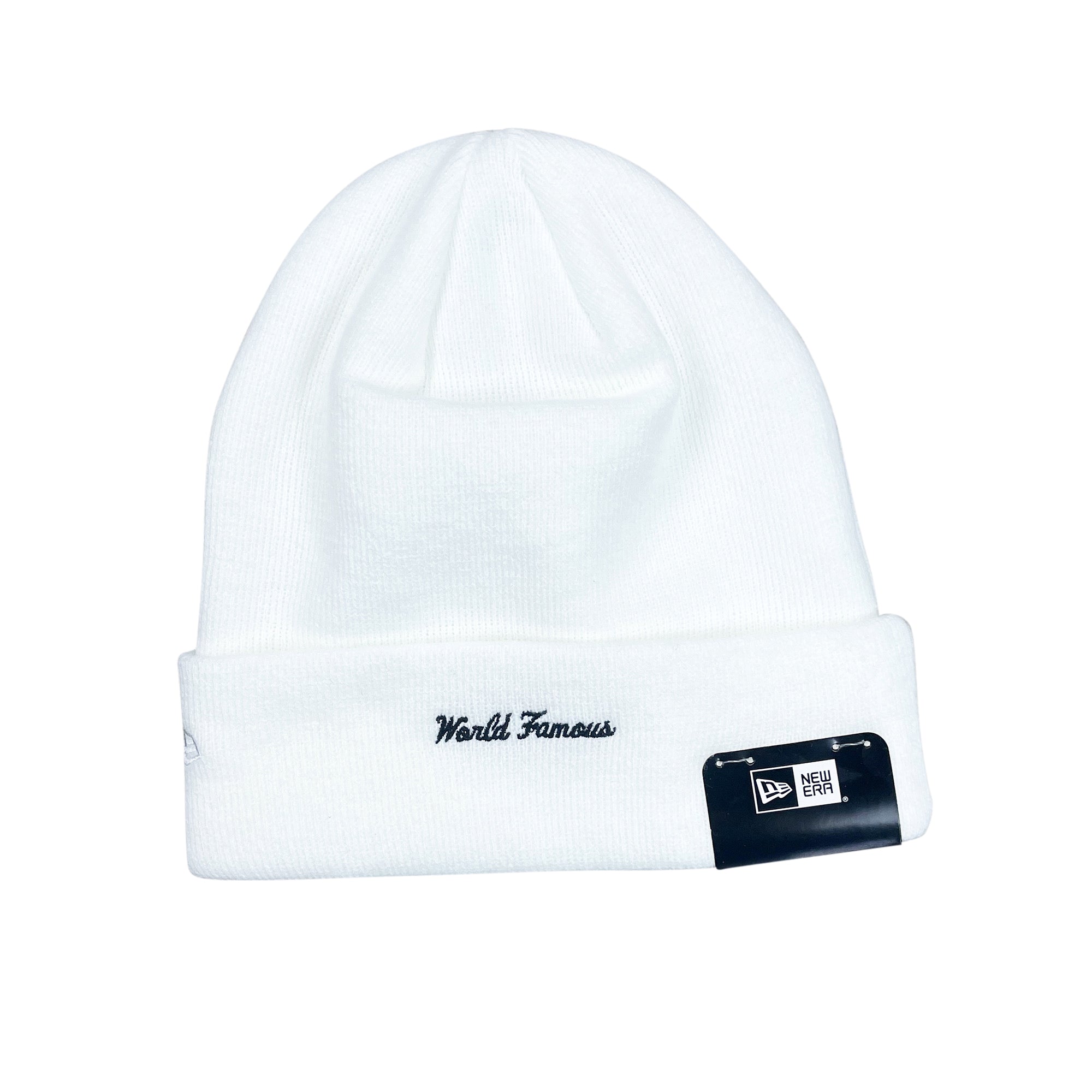 NEW ERA BOX LOGO BEANIE WHITE (FW21)