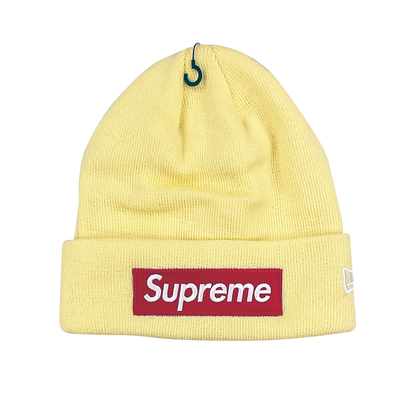 NEW ERA BOX LOGO BEANIE PALE YELLOW (FW22)