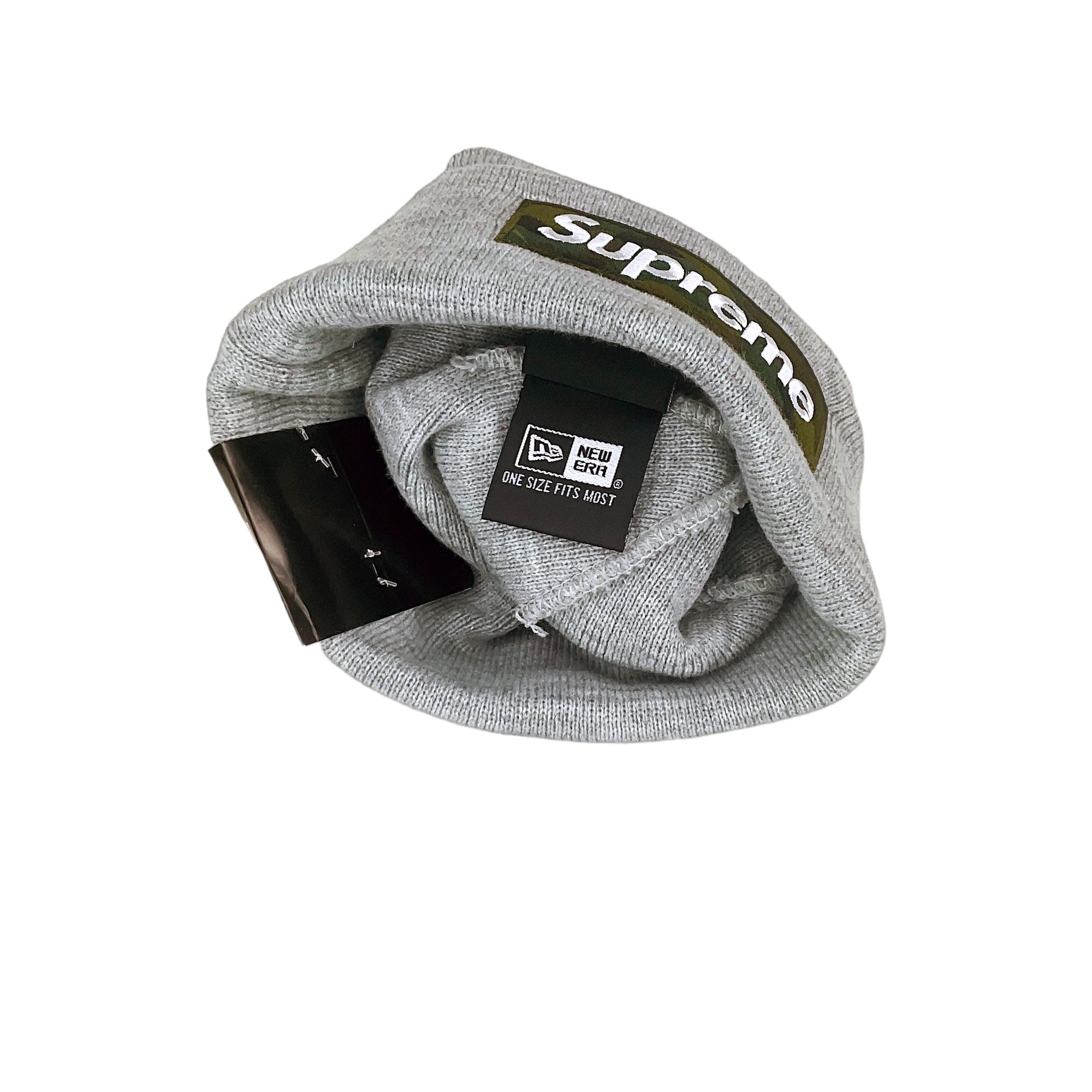 Supreme x New Era Box Logo Beanie Heather Grey FW23 0riginalFeet