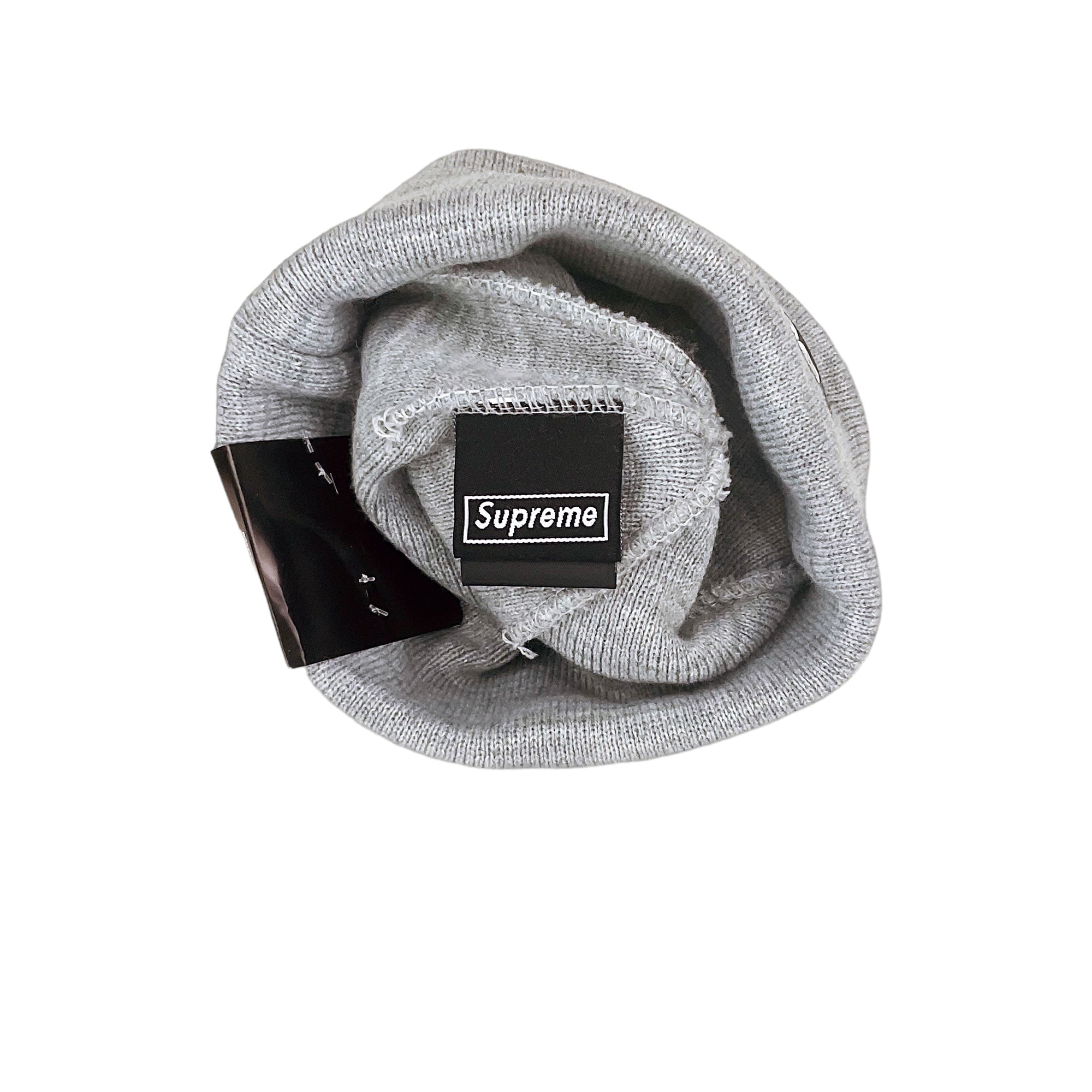 NEW ERA BOX LOGO BEANIE HEATHER GREY (FW23)