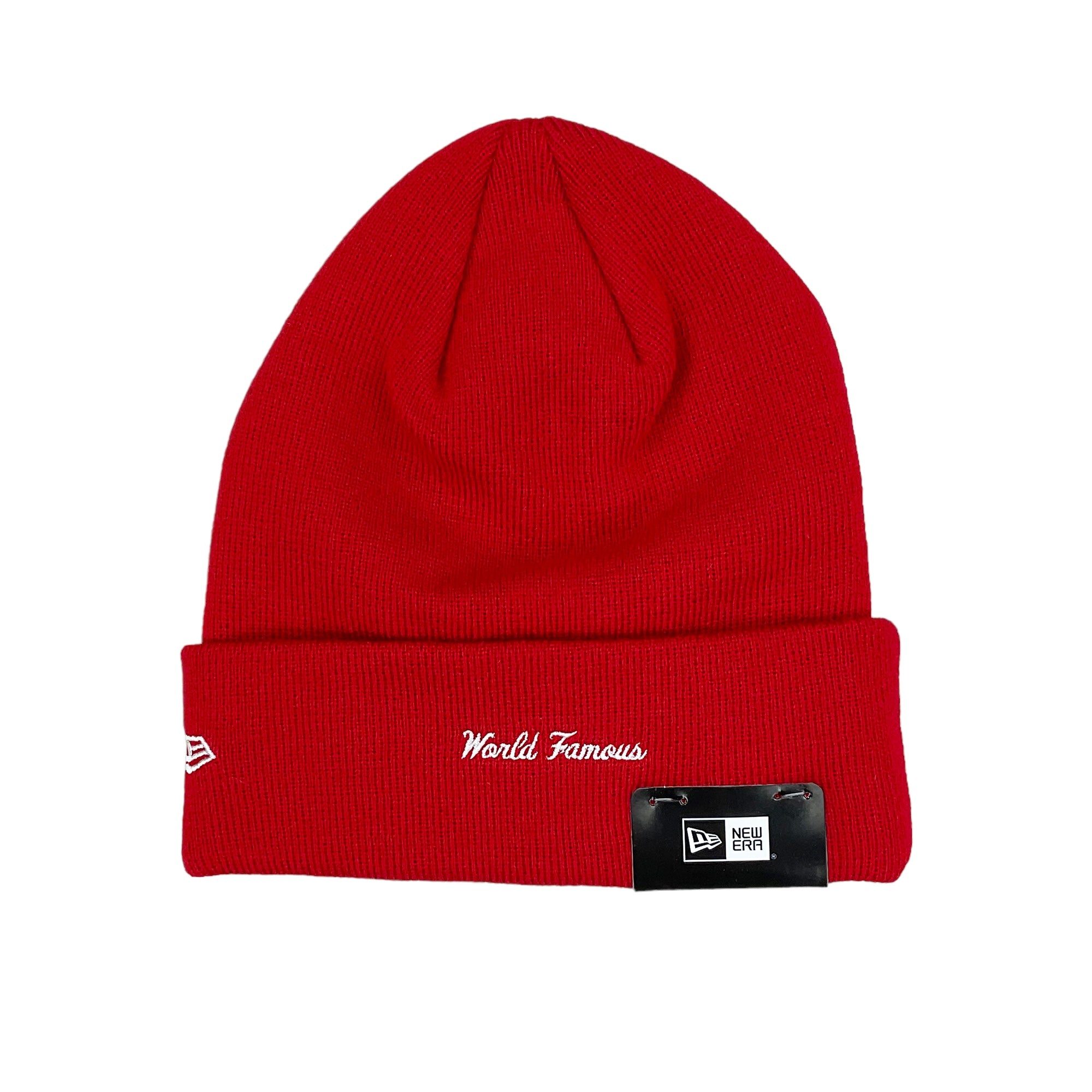 NEW ERA BOX LOGO BEANIE RED (FW23)