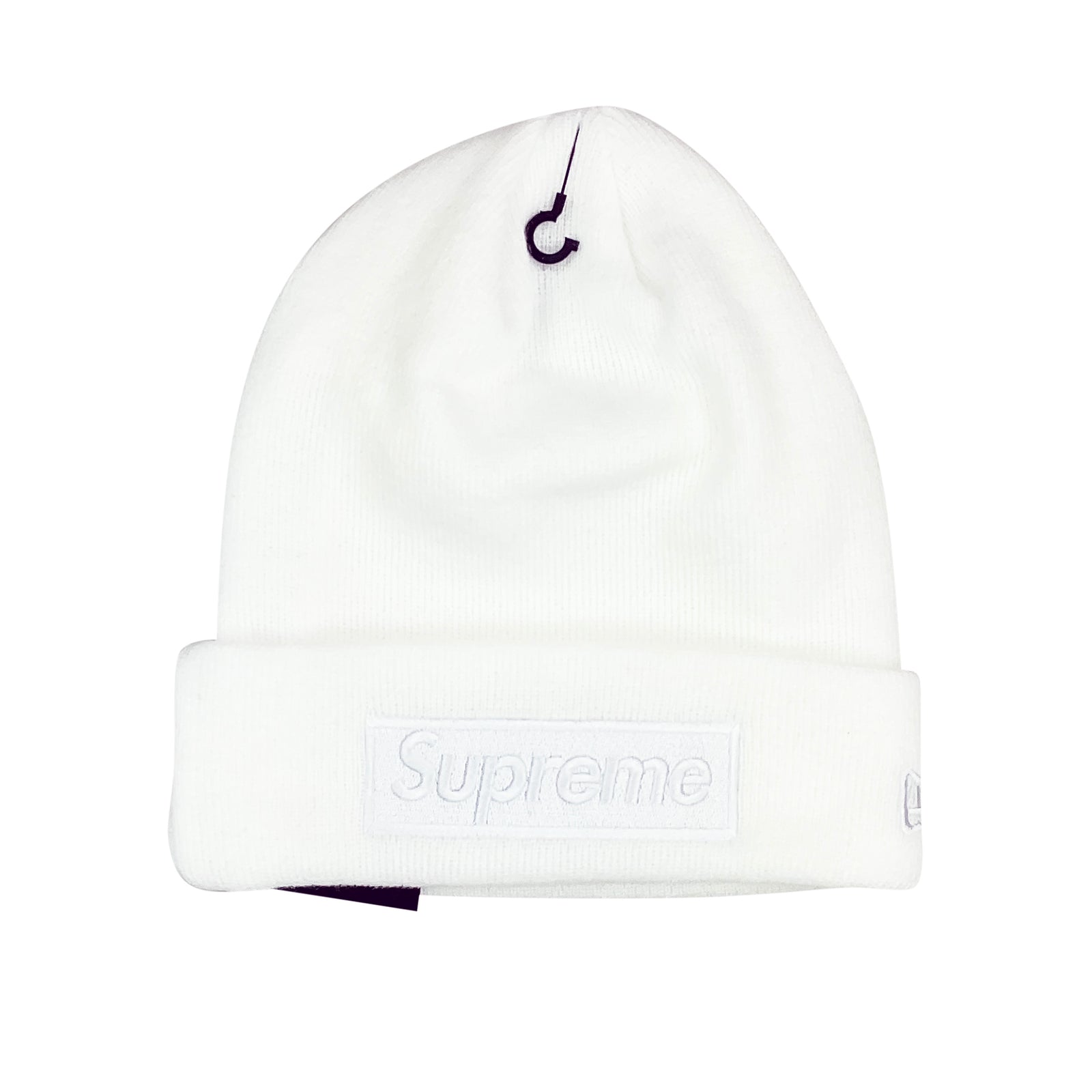 NEW ERA BOX LOGO BEANIE WHITE (FW23)