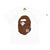 BIG APE HEAD T-SHIRT WHITE BROWN | A BATHING APE