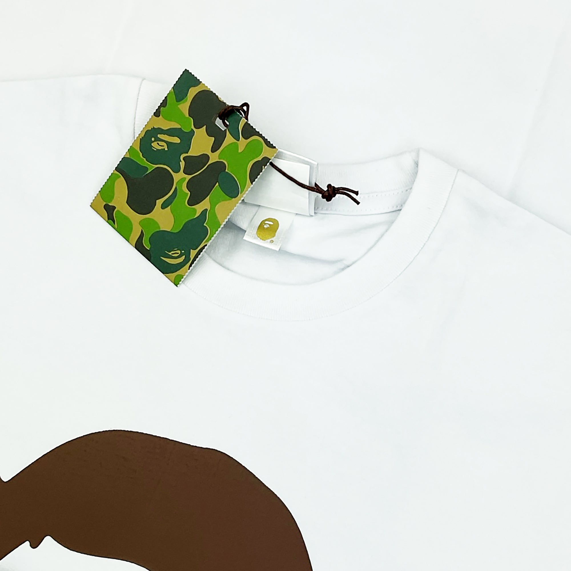 BIG APE HEAD T-SHIRT WHITE BROWN | A BATHING APE